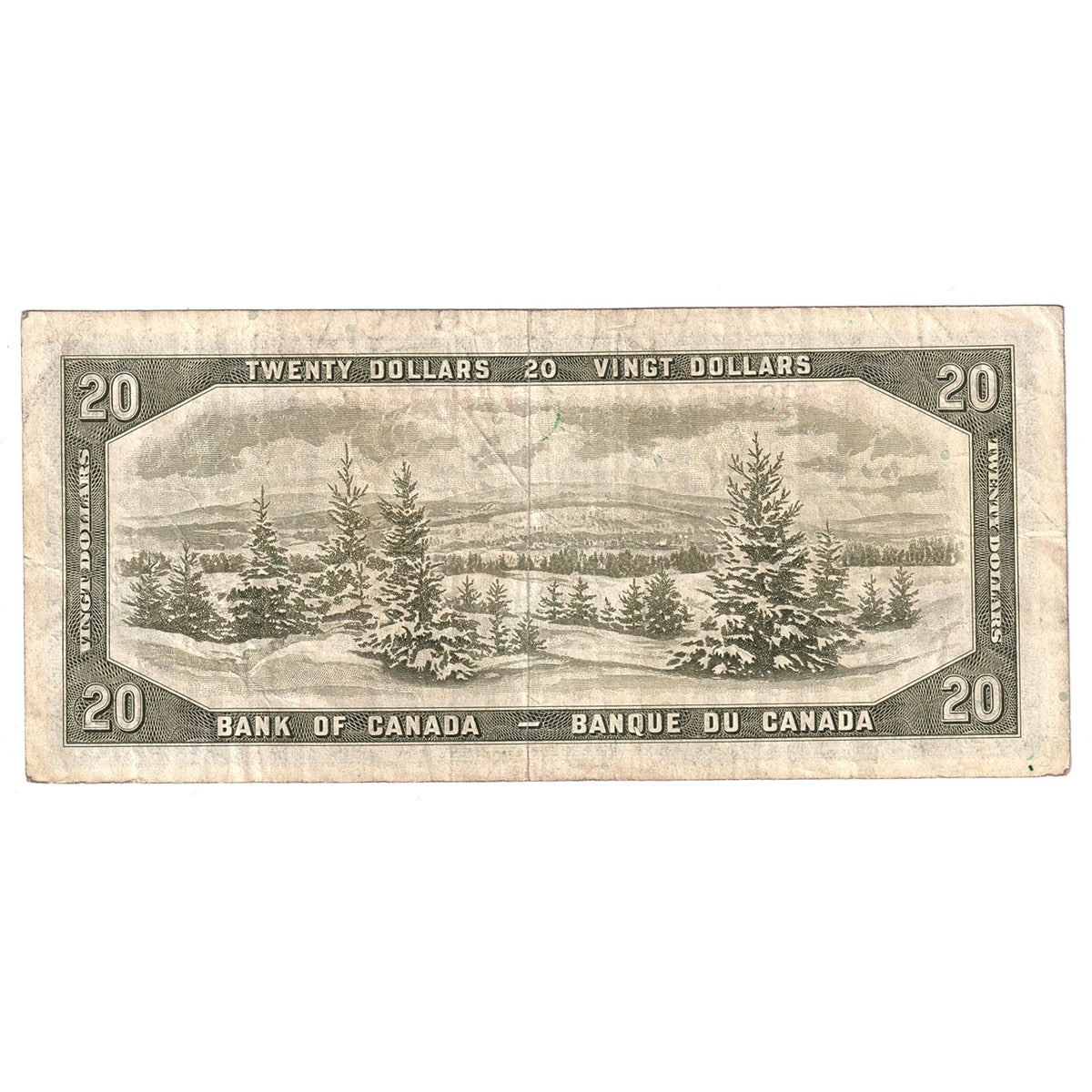 BC-41b 1954 Canada $20 Beattie-Rasminsky, Z/E, F-VF (F15)