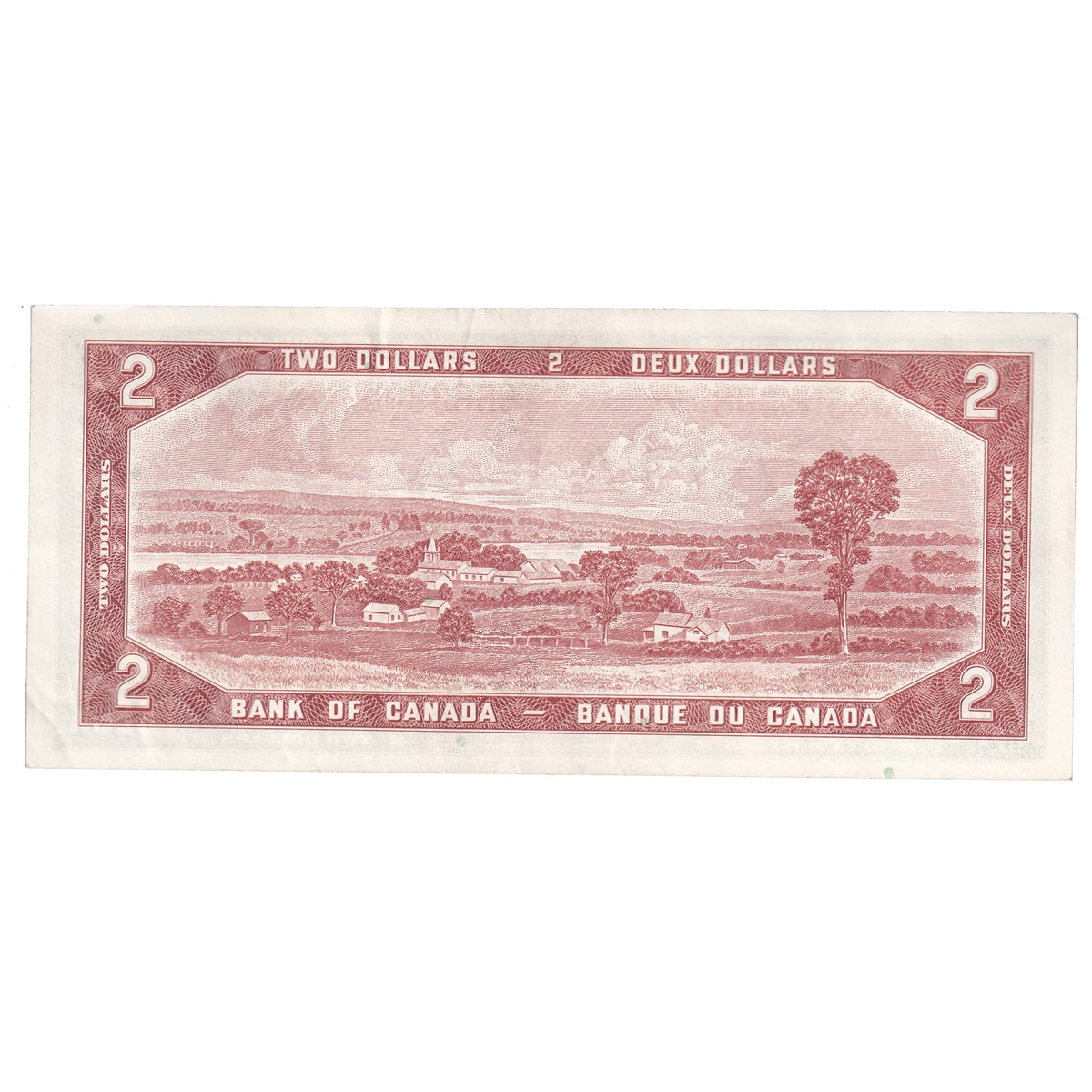 BC-38b 1954 Canada $2 Beattie-Rasminsky, T/R, Almost Uncirculated (AU50)