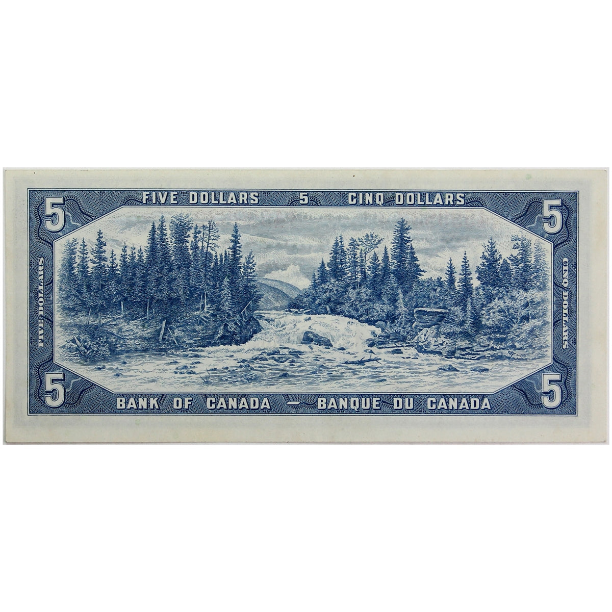 BC-39b 1954 Canada $5 Beattie-Rasminsky, G/S, Almost Uncirculated (AU50)