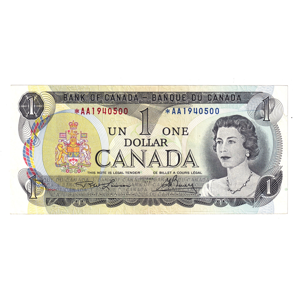 BC-46aA 1973 Canada $1 Lawson-Bouey, *AA Below 2.4M, AU