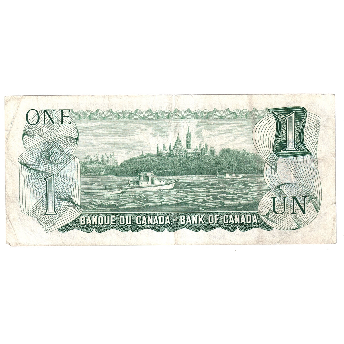 BC-46aA-i 1973 Canada $1 Lawson-Bouey, EAX, Steel Engraved, Fine (F12)