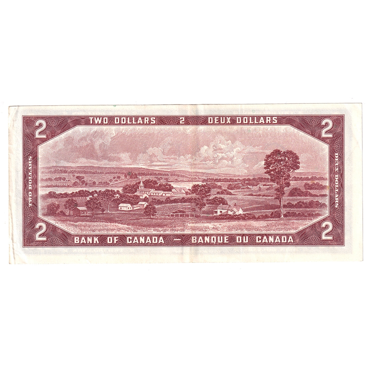 BC-38b 1954 Canada $2 Beattie-Rasminsky, G/R, Extra Fine (EF40)