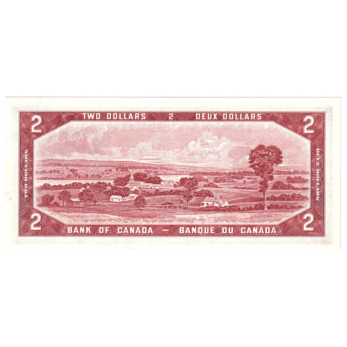 BC-38b 1954 Canada $2 Beattie-Rasminsky, R/U, AU-UNC (AU55)