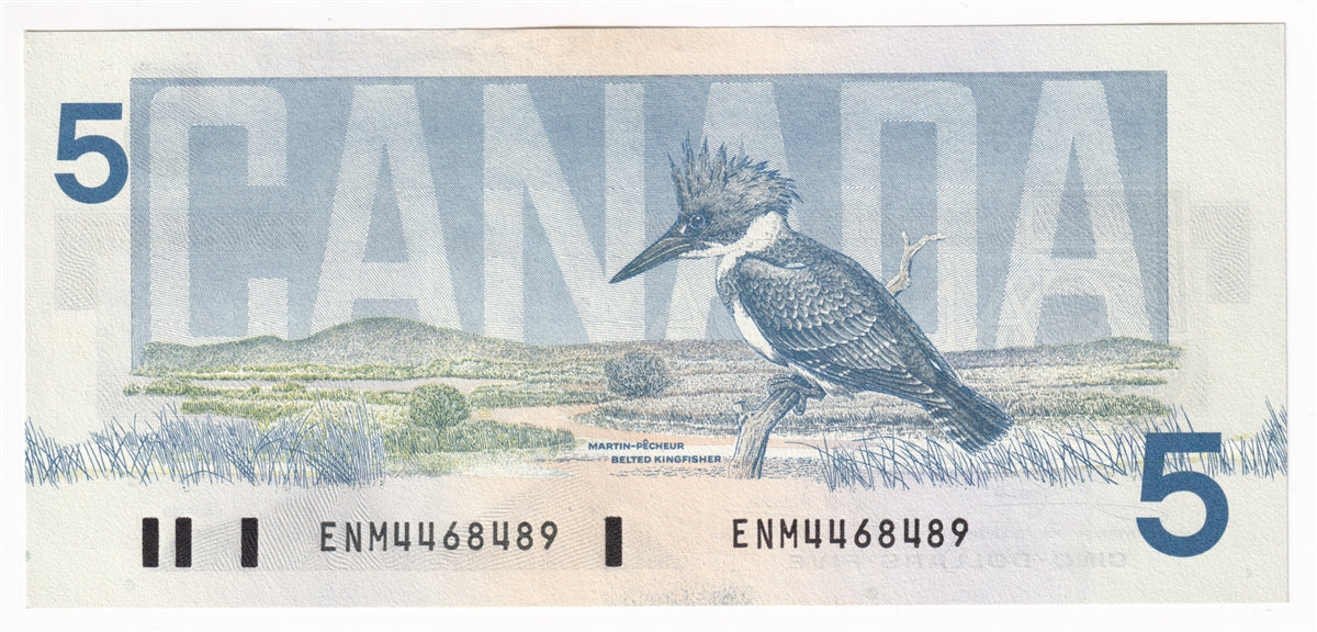 BC-56a 1986 Canada $5 Crow-Bouey, ENM, UNC