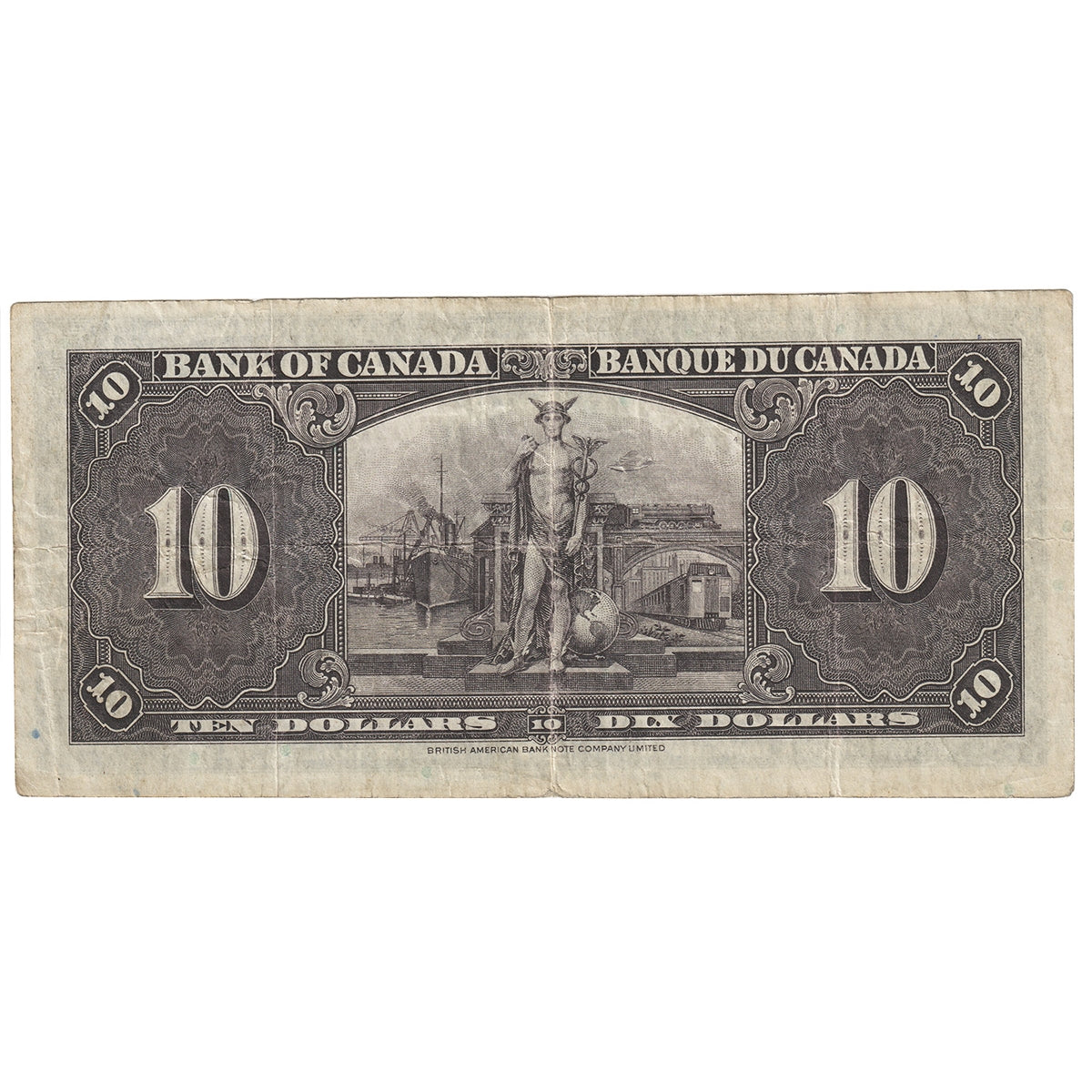 BC-24b 1937 Canada $10 Gordon-Towers, M/D, F-VF