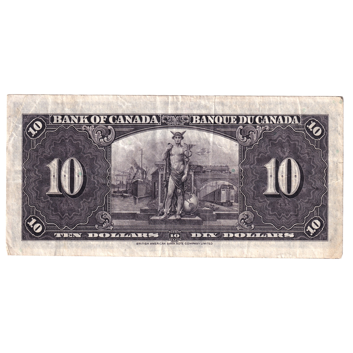 BC-24b 1937 Canada $10 Gordon-Towers, O/D, VF