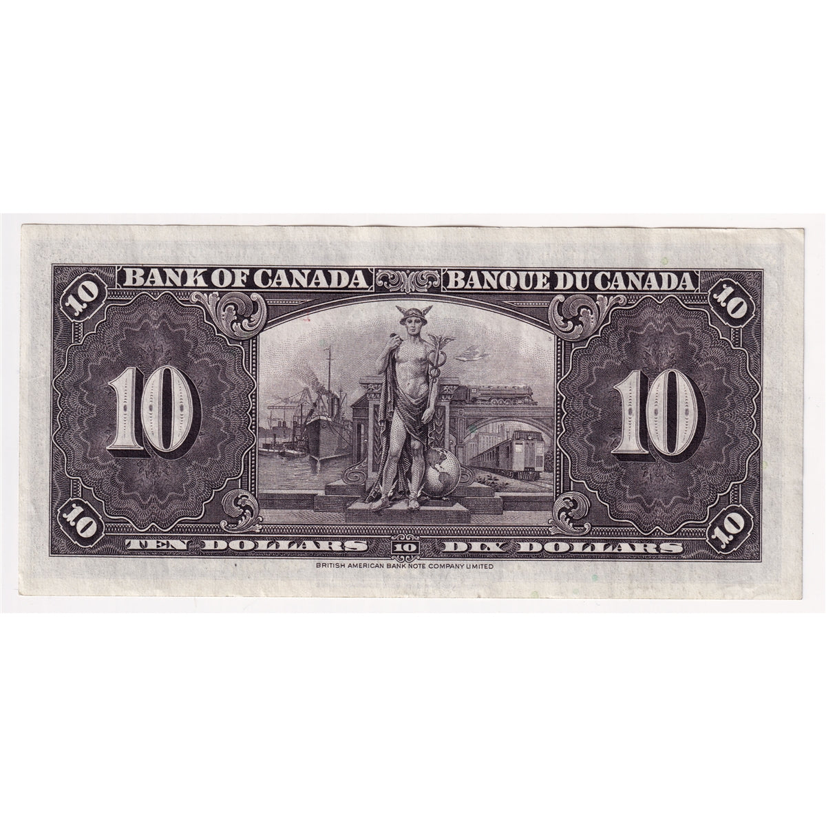 BC-24b 1937 Canada $10 Gordon-Towers, Y/D, VF-EF