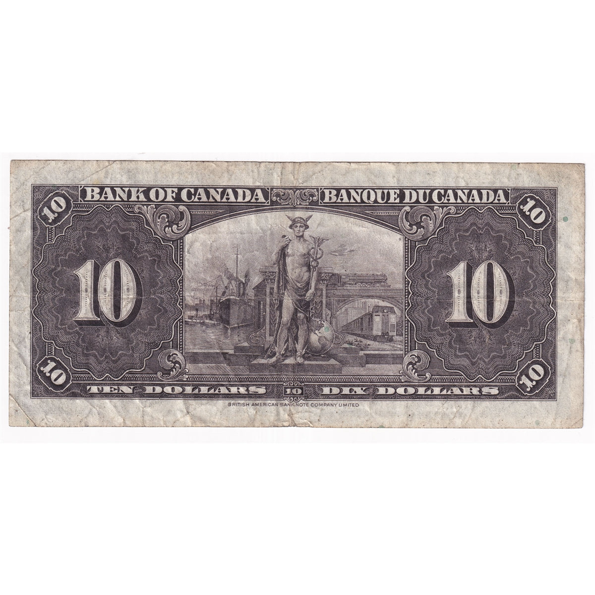 BC-24c 1937 Canada $10 Coyne-Towers, A/T, F-VF