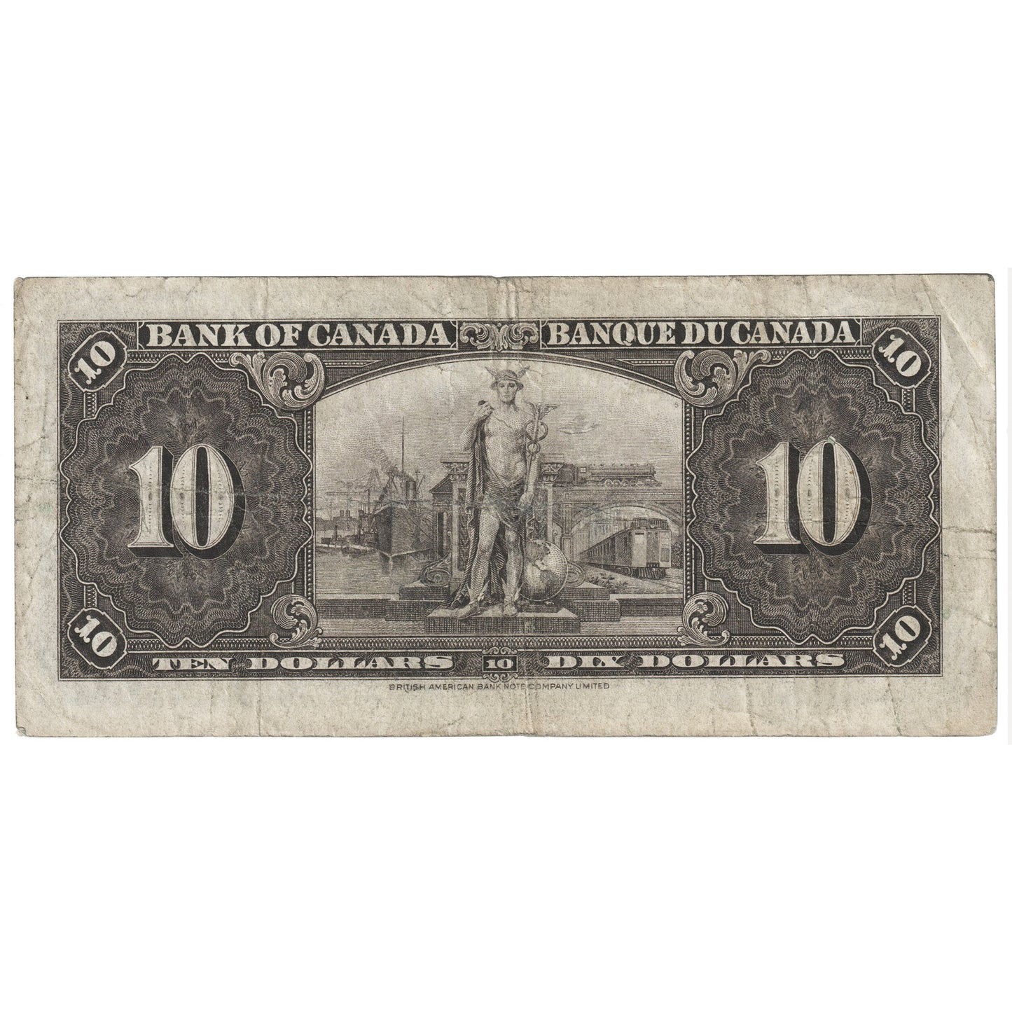 BC-24c 1937 Canada $10 Coyne-Towers, B/T, F