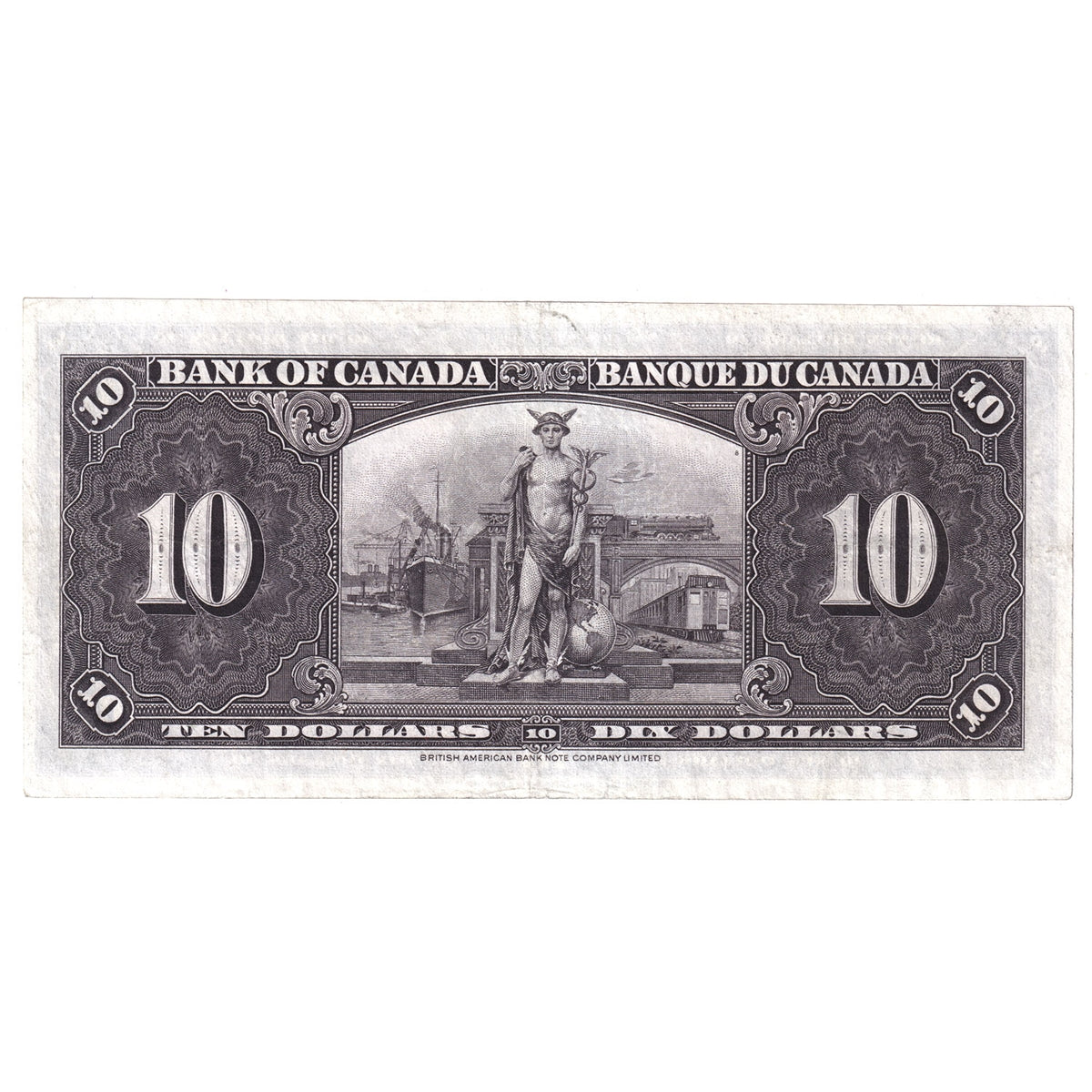 BC-24c 1937 Canada $10 Coyne-Towers, B/T, VF-EF