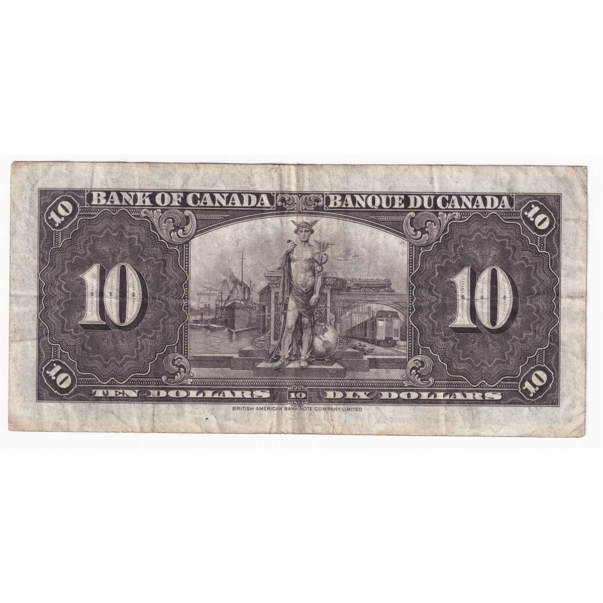 BC-24c 1937 Canada $10 Coyne-Towers, C/T, F-VF