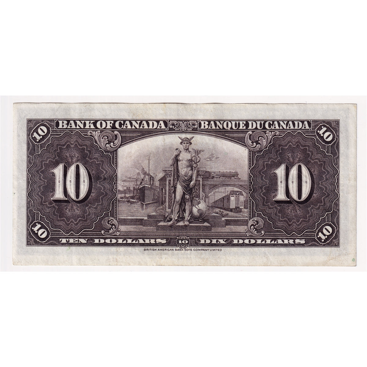 BC-24c 1937 Canada $10 Coyne-Towers, C/T, VF-EF