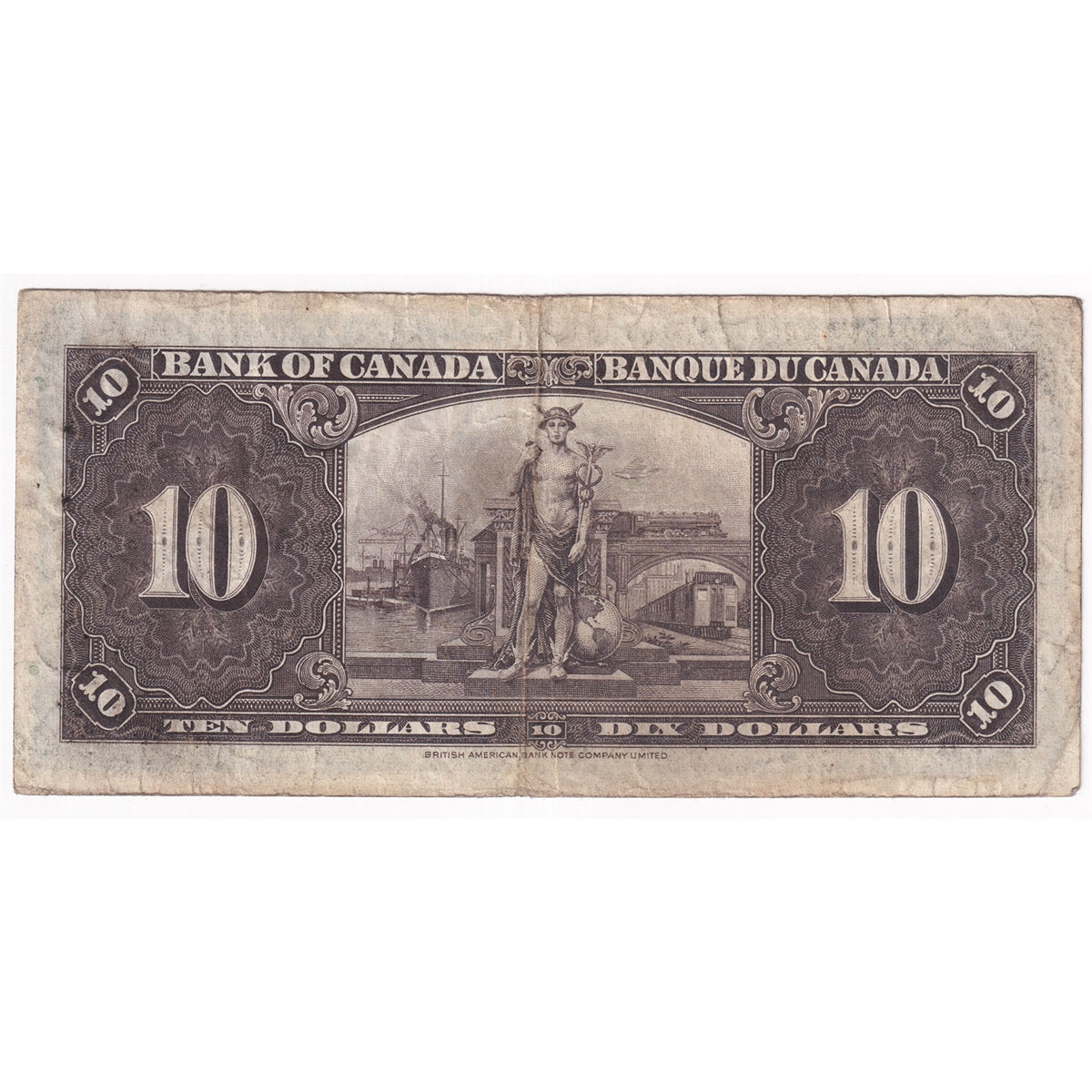 BC-24c 1937 Canada $10 Coyne-Towers, D/T, F