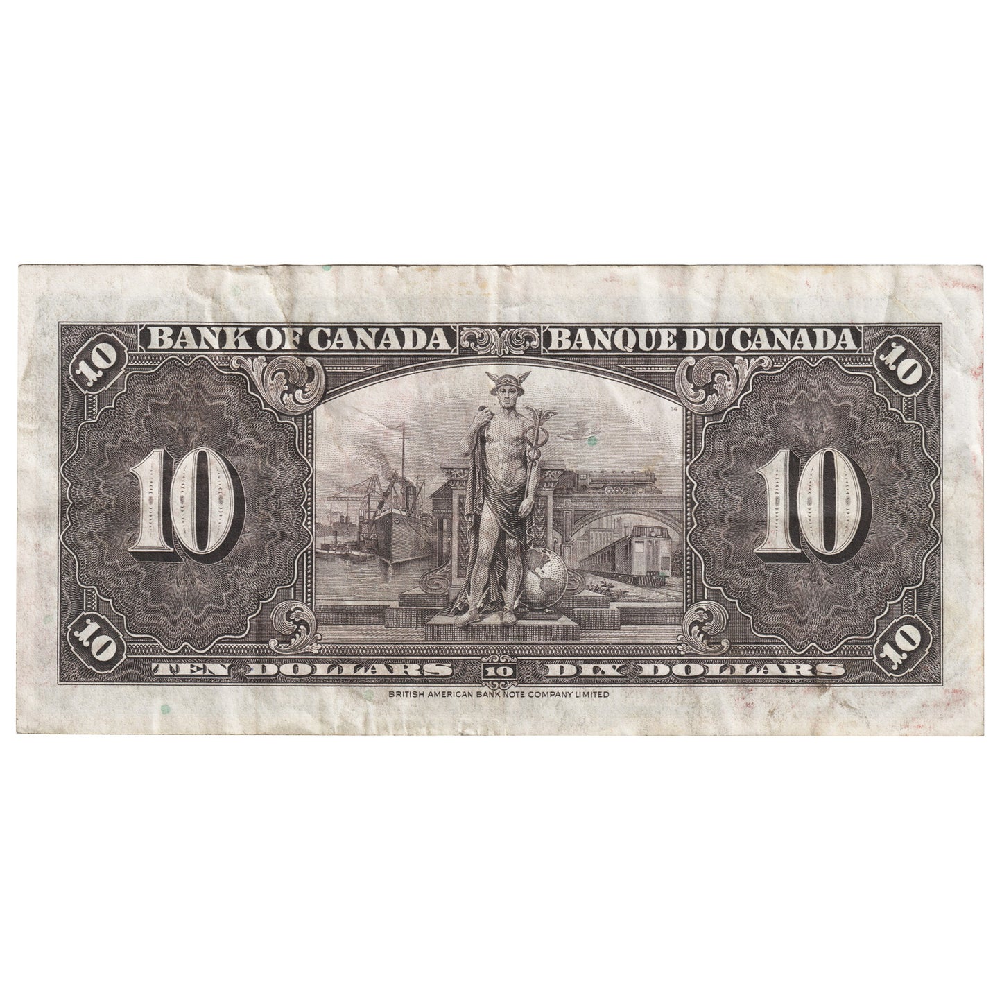 BC-24c 1937 Canada $10 Coyne-Towers, D/T, VF-EF