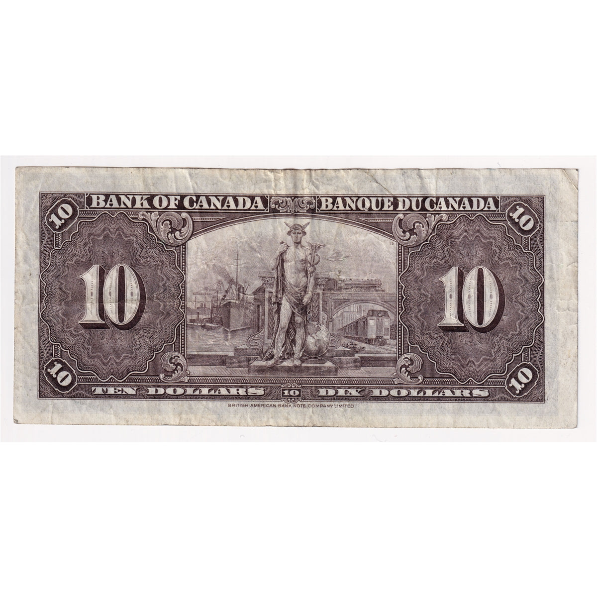 BC-24c 1937 Canada $10 Coyne-Towers, E/T, VF