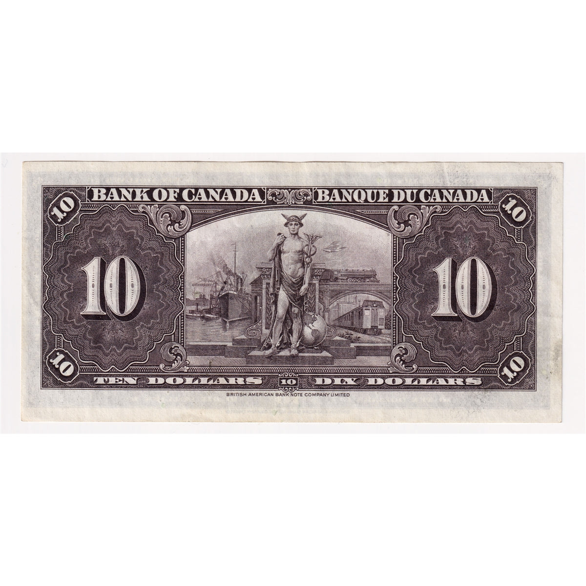 BC-24c 1937 Canada $10 Coyne-Towers, H/T, EF