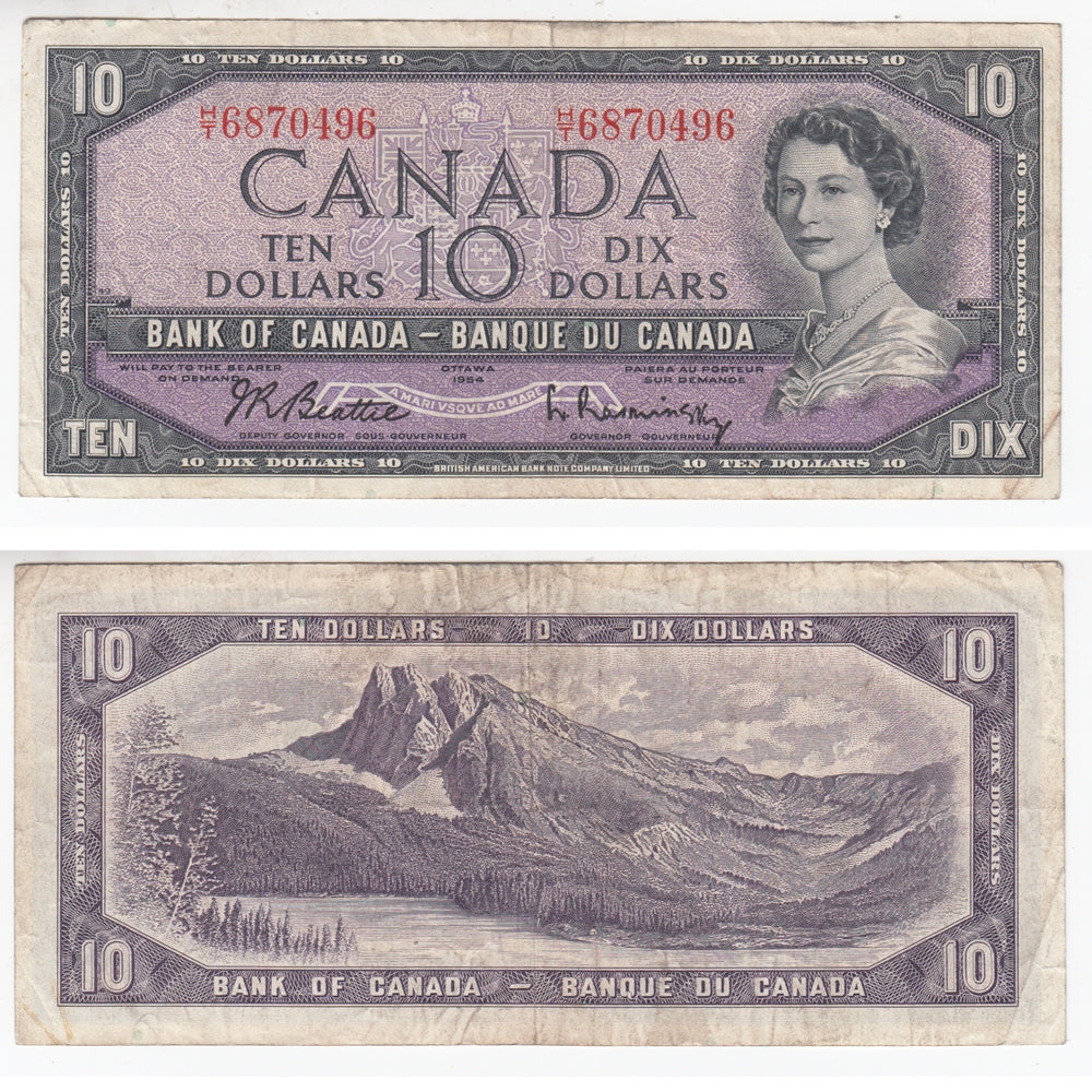 BC-24c 1937 Canada $10 Coyne-Towers, H/T, F-VF