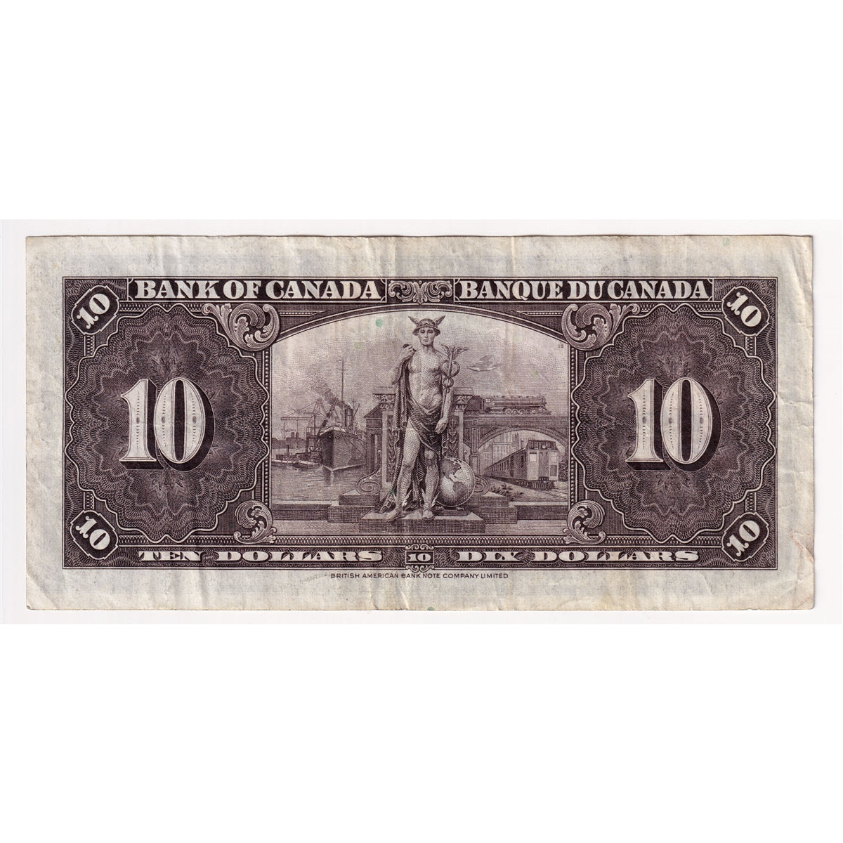 BC-24c 1937 Canada $10 Coyne-Towers, H/T, VF