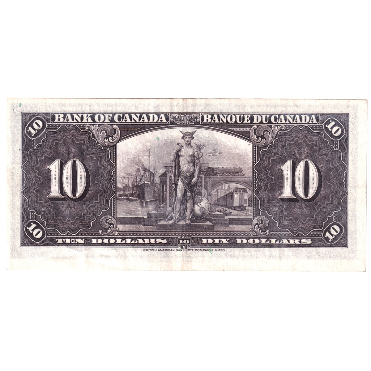 BC-24c 1937 Canada $10 Coyne-Towers, J/T, VF-EF