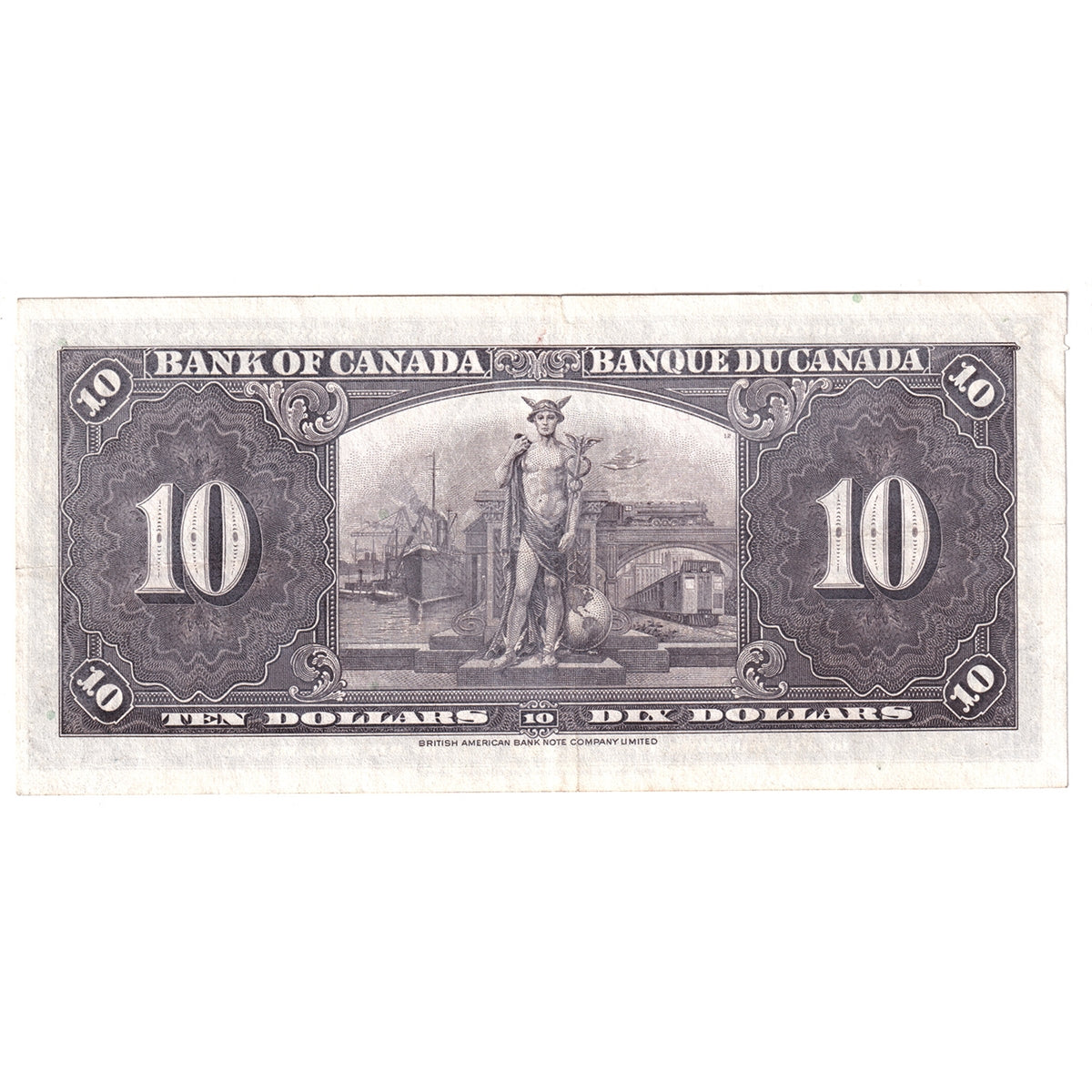 BC-24c 1937 Canada $10 Coyne-Towers, L/T, Extra Fine (EF40)