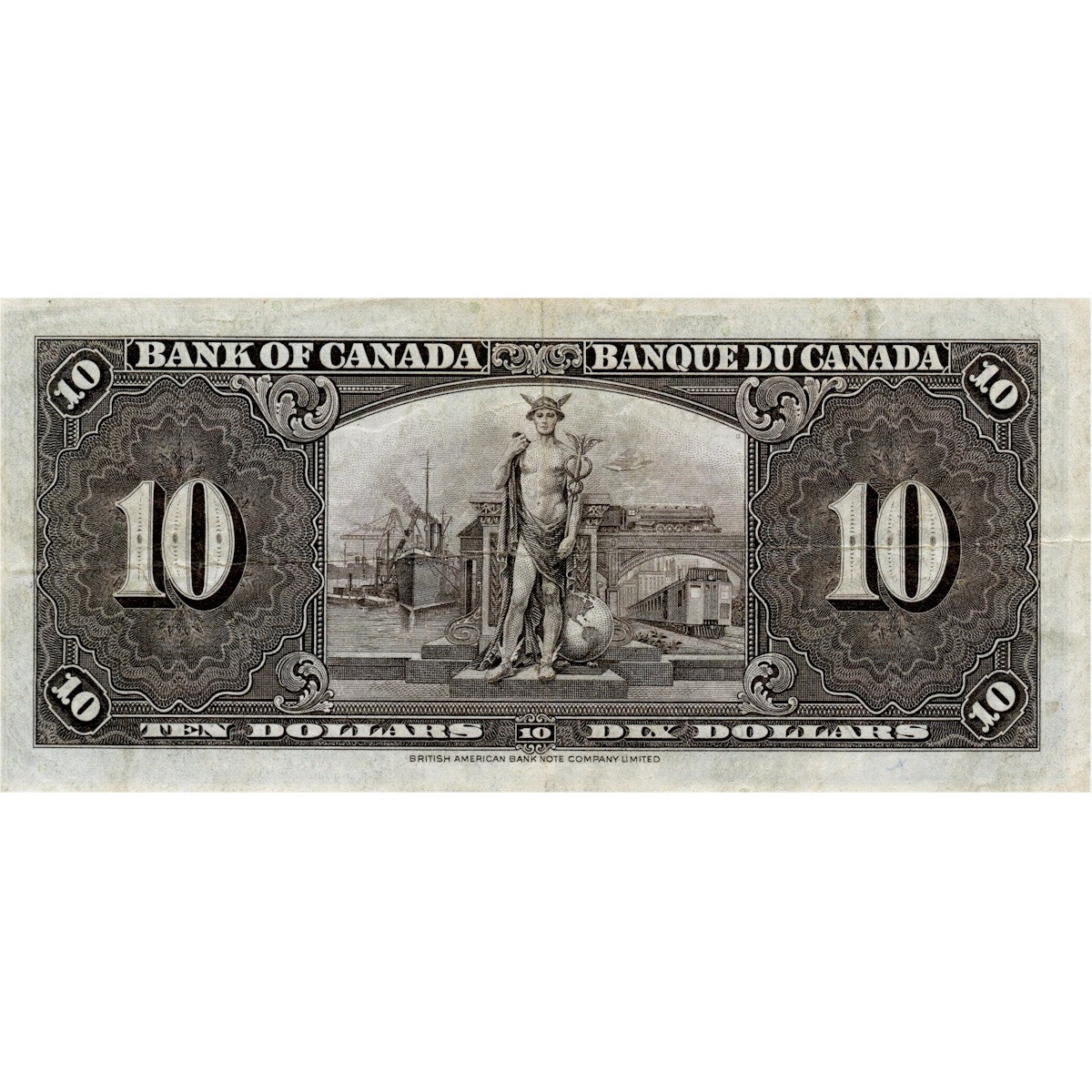 BC-24c 1937 Canada $10 Coyne-Towers, L/T, F-VF