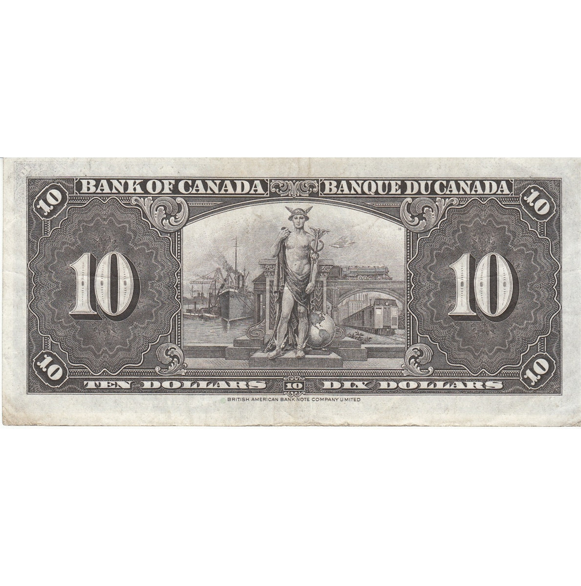 BC-24c 1937 Canada $10 Coyne-Towers, M/T, VF-EF