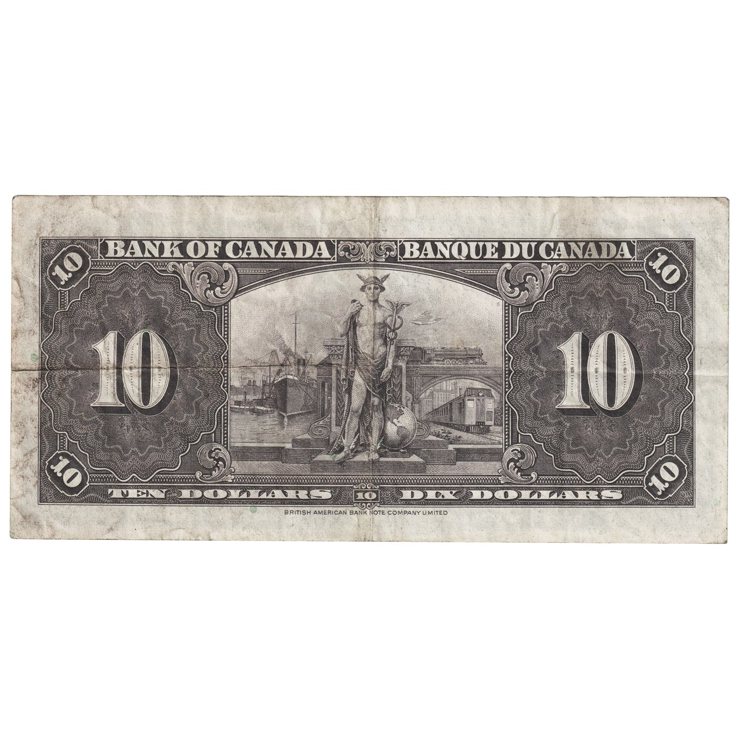 BC-24c 1937 Canada $10 Coyne-Towers, Z/D, VF-EF