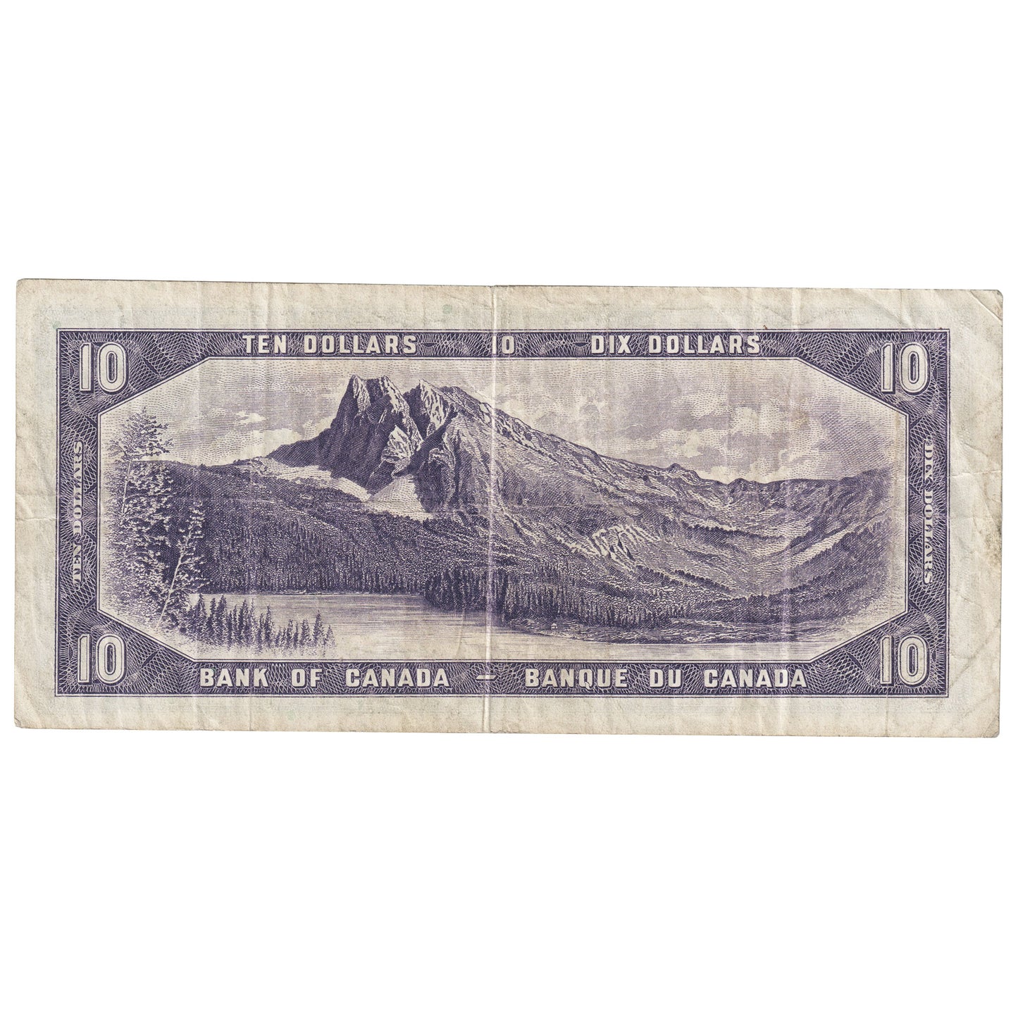 BC-32a 1954 Canada $10 Coyne-Towers, Devil's Face, A/D, VF