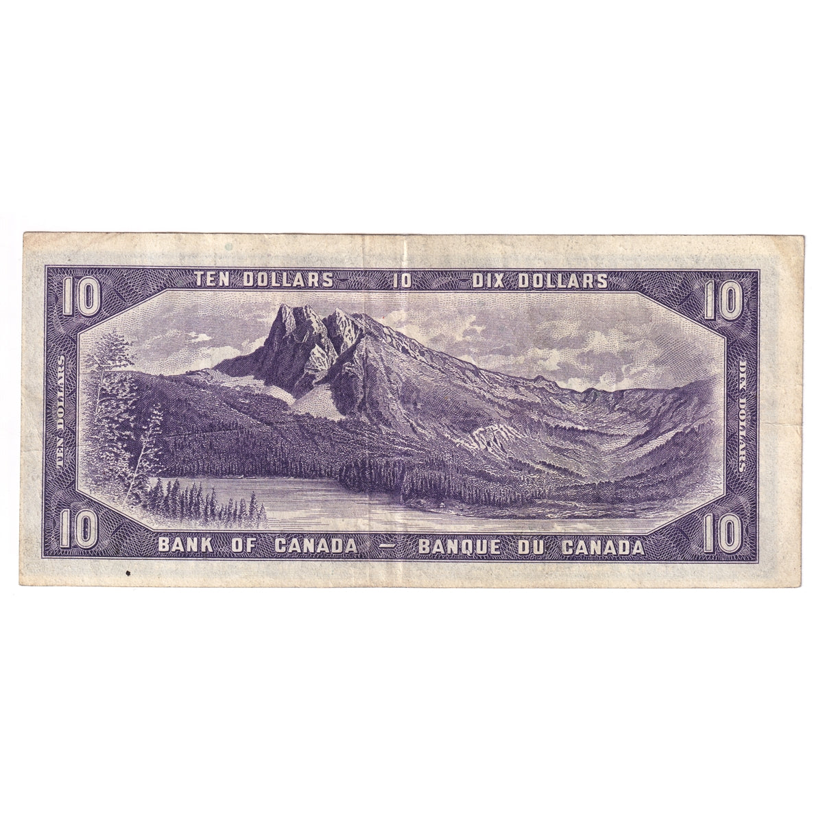 BC-32a 1954 Canada $10 Coyne-Towers, Devil's Face, D/D, VF