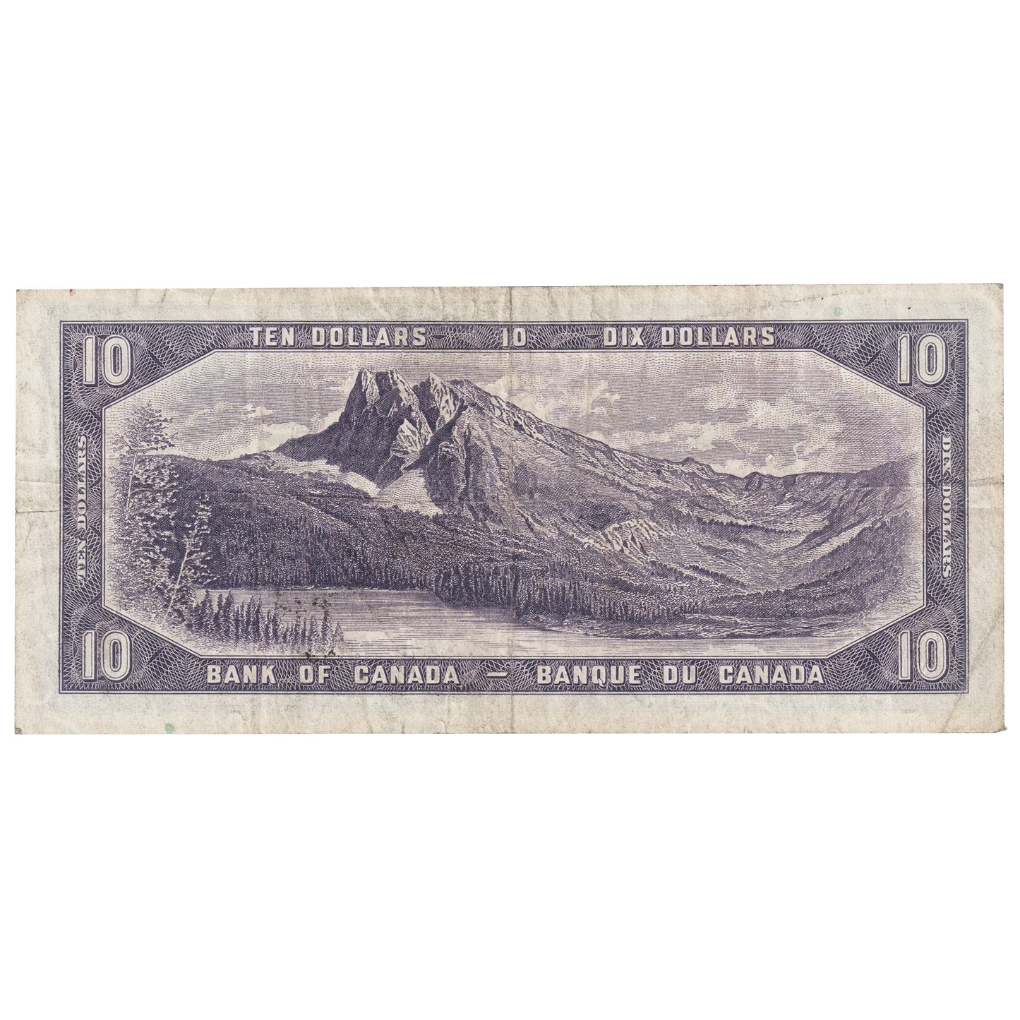 BC-32a 1954 Canada $10 Coyne-Towers, Devil's Face, E/D, F-VF (F15)