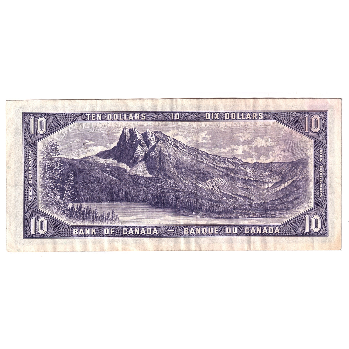 BC-32a 1954 Canada $10 Coyne-Towers, Devil's Face, E/D, VF-EF