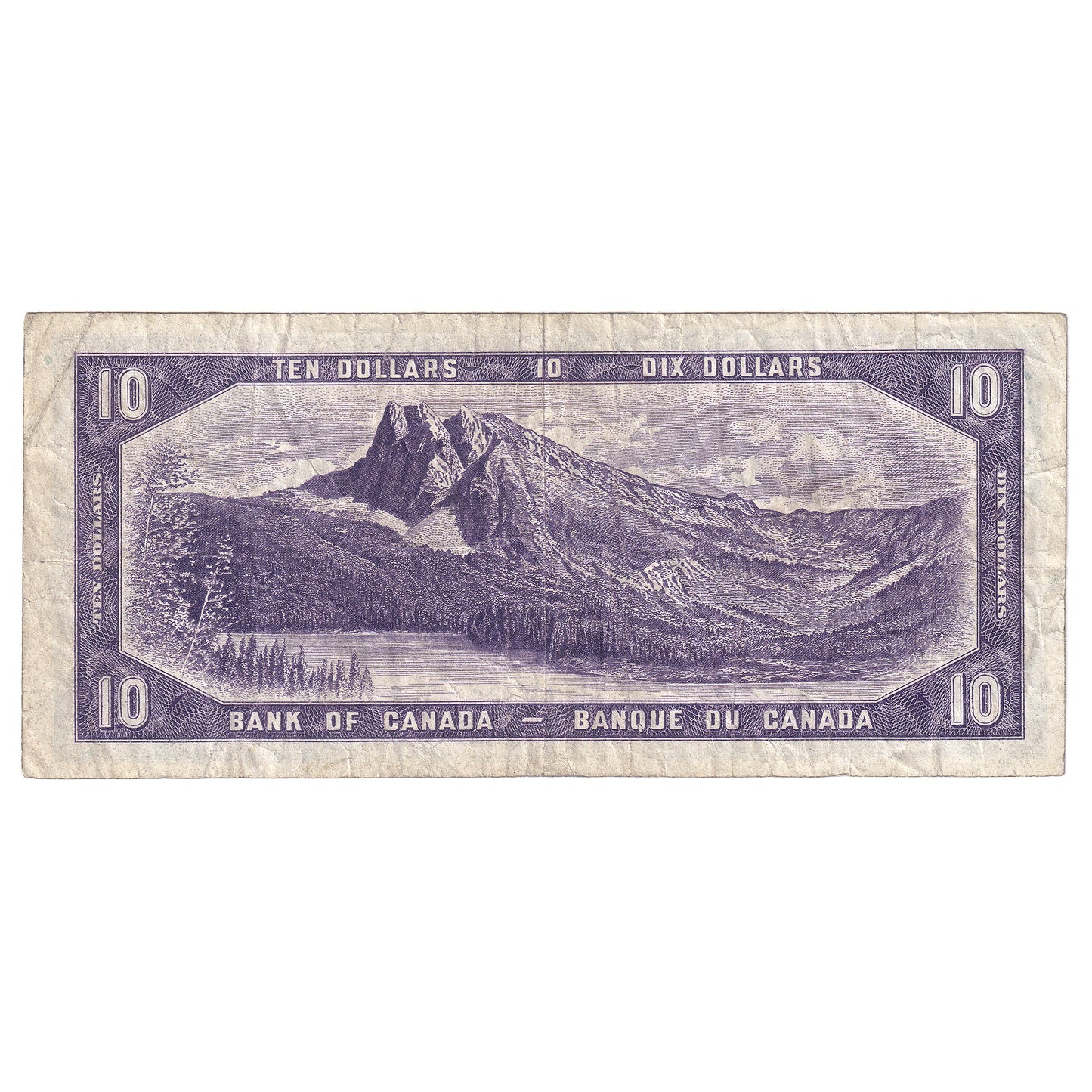 BC-32b 1954 Canada $10 Beattie-Coyne, Devil's Face, E/D, VF