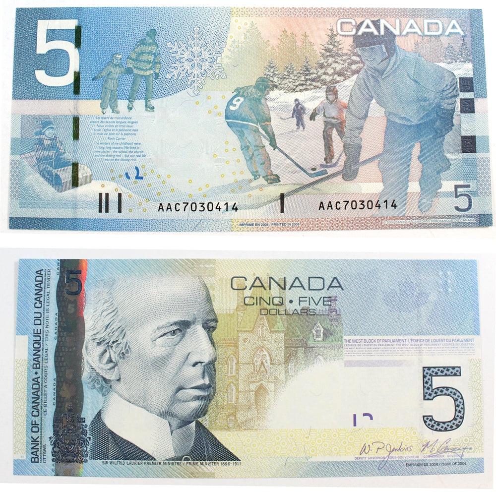 BC-67bA 2008 Canada $5 Jenkins-Carney, AAC (7.00-7.04), Choice Uncirculated (CUNC63)