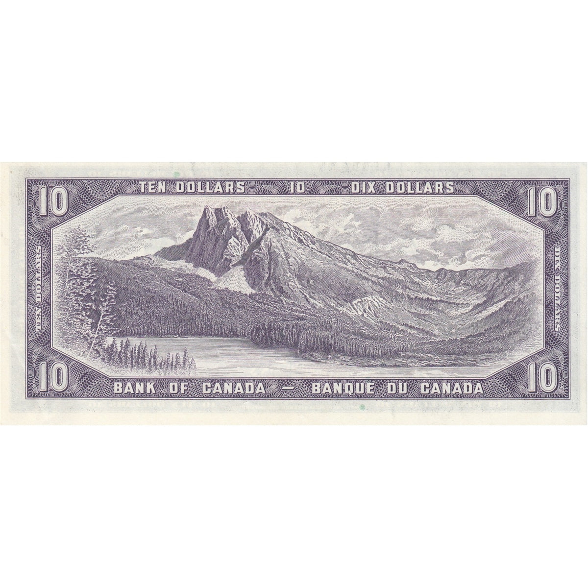 BC-40b 1954 Canada $10 Beattie-Rasminsky, C/V, Extra Fine (EF40)
