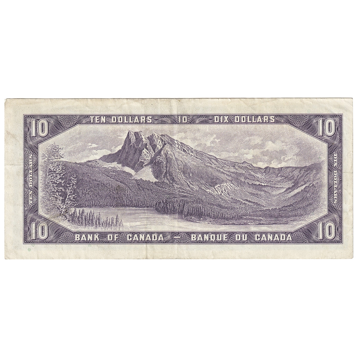 BC-40b 1954 Canada $10 Beattie-Rasminsky, E/V, VF-EF (VF30)