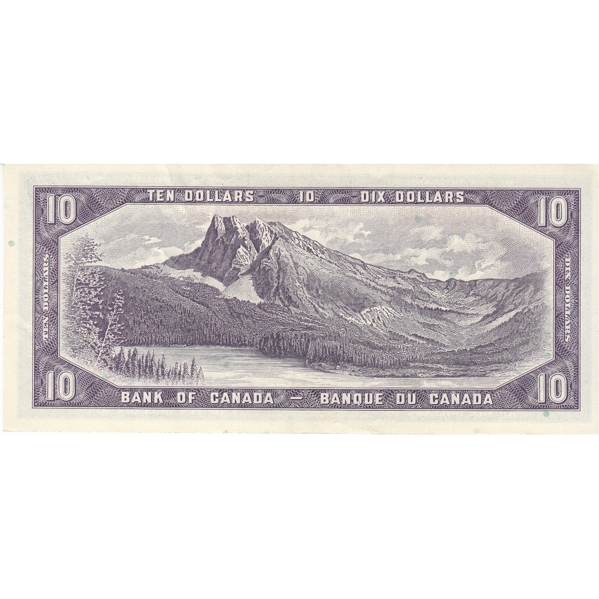 BC-40b 1954 Canada $10 Beattie-Rasminsky, G/V, VF-EF (VF30)
