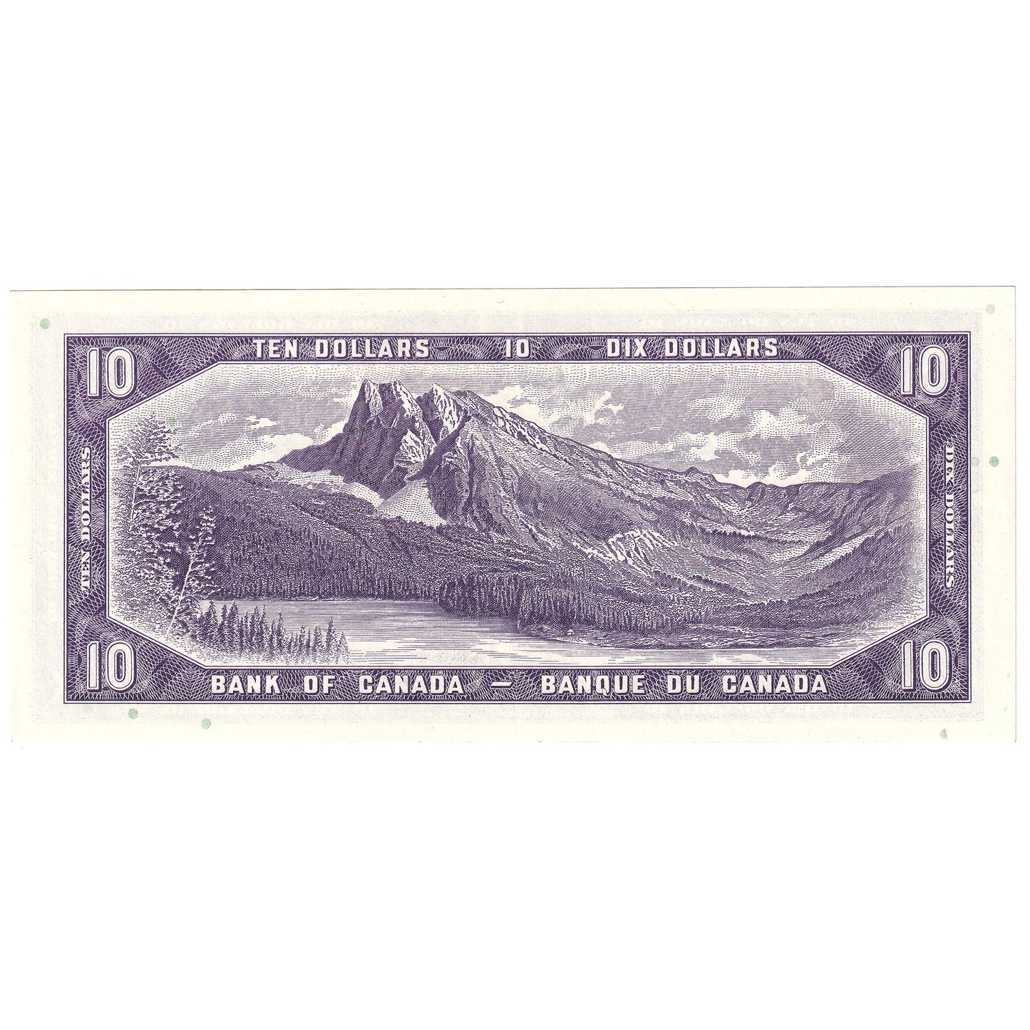 BC-40b 1954 Canada $10 Beattie-Rasminsky, I/V, Almost Uncirculated (AU50)