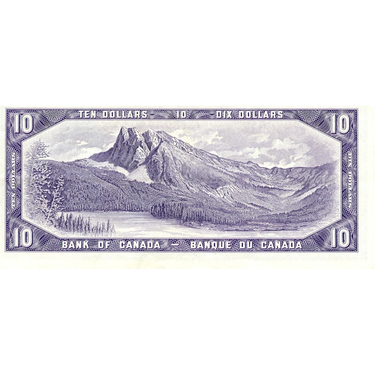 BC-40b 1954 Canada $10 Beattie-Rasminsky, I/V, Extra Fine (EF40)