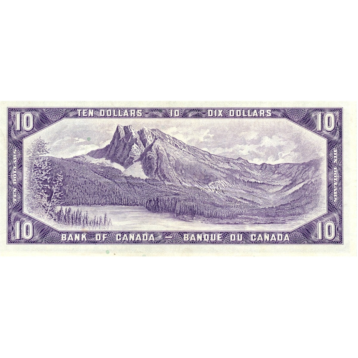 BC-40b 1954 Canada $10 Beattie-Rasminsky, R/V, EF