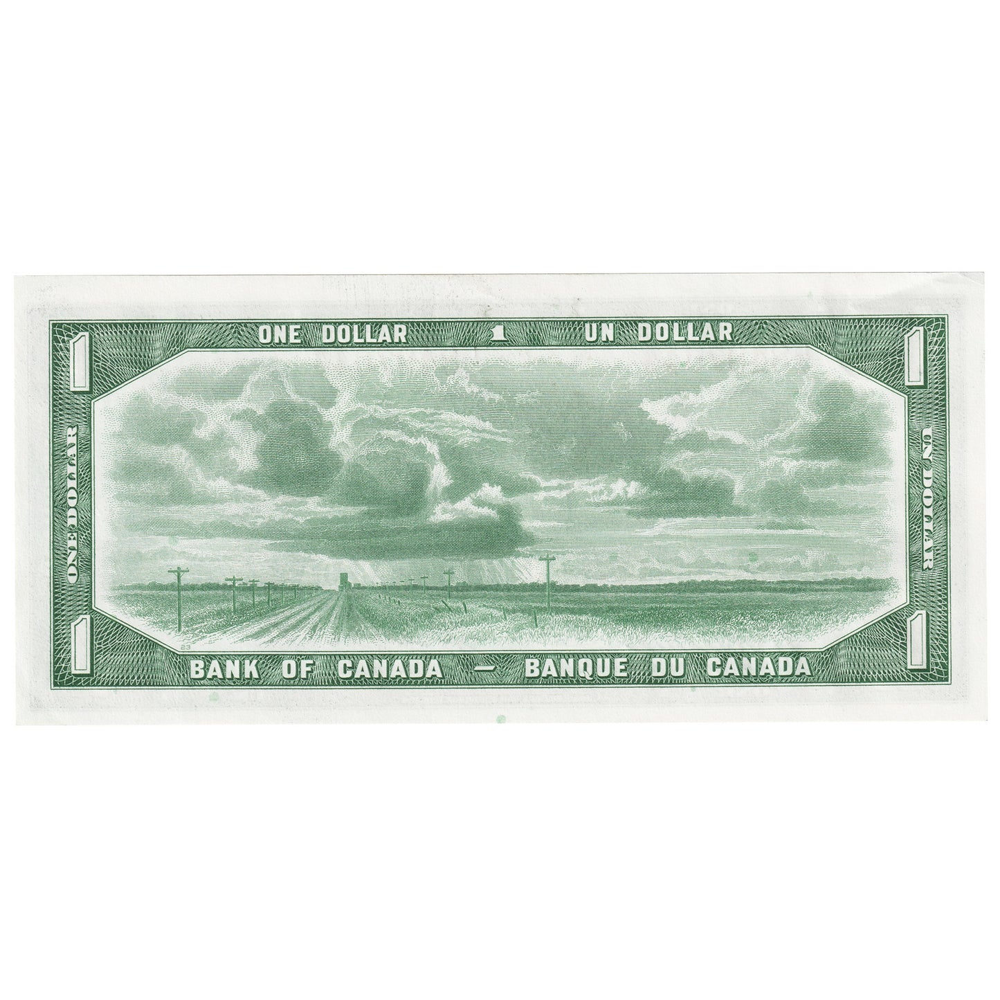 BC-29b 1954 Canada $1 Beattie-Coyne, Devil's Face, L/A, AU-UNC (AU55)