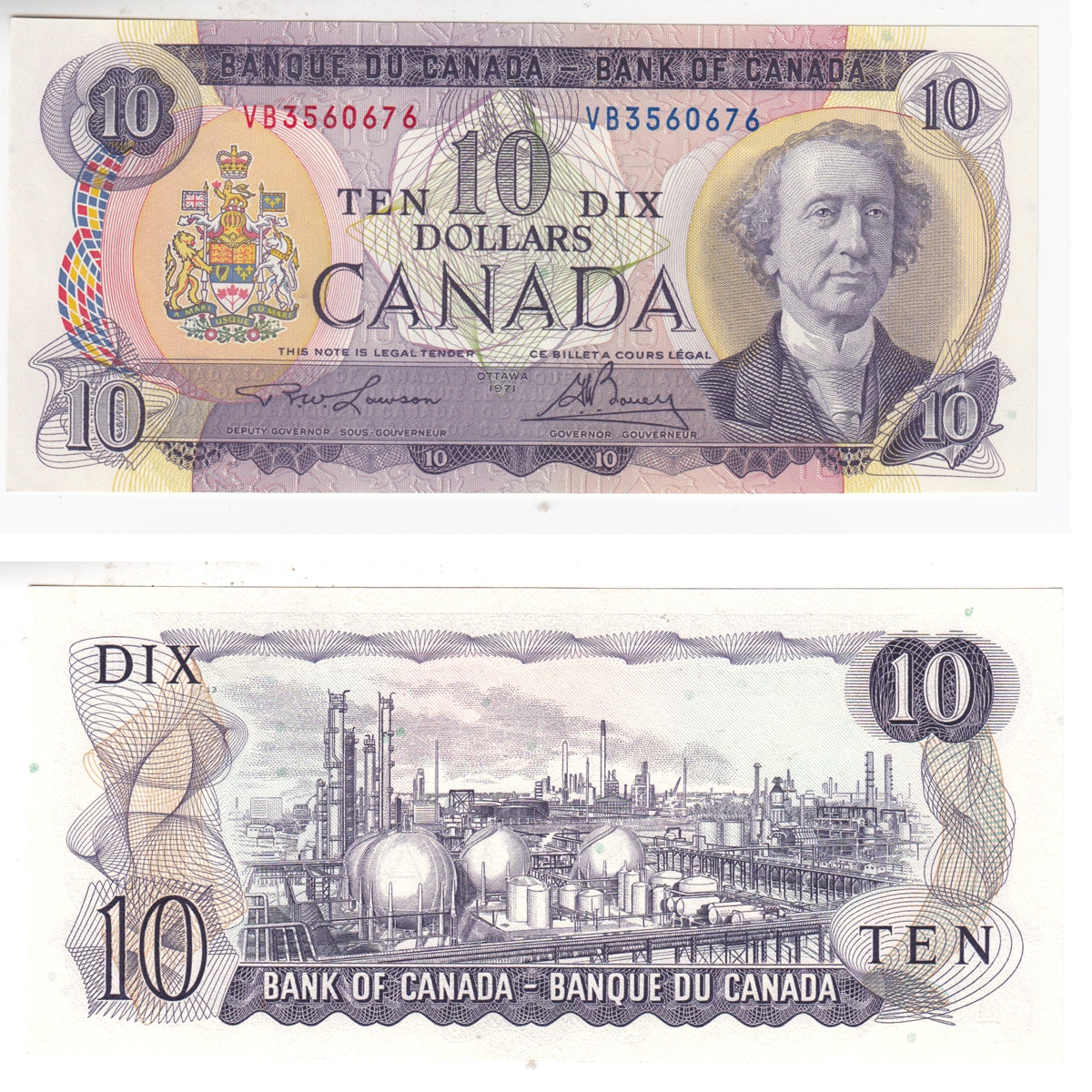 BC-49c 1971 Canada $10 Lawson-Bouey, VB, Uncirculated (MS60)