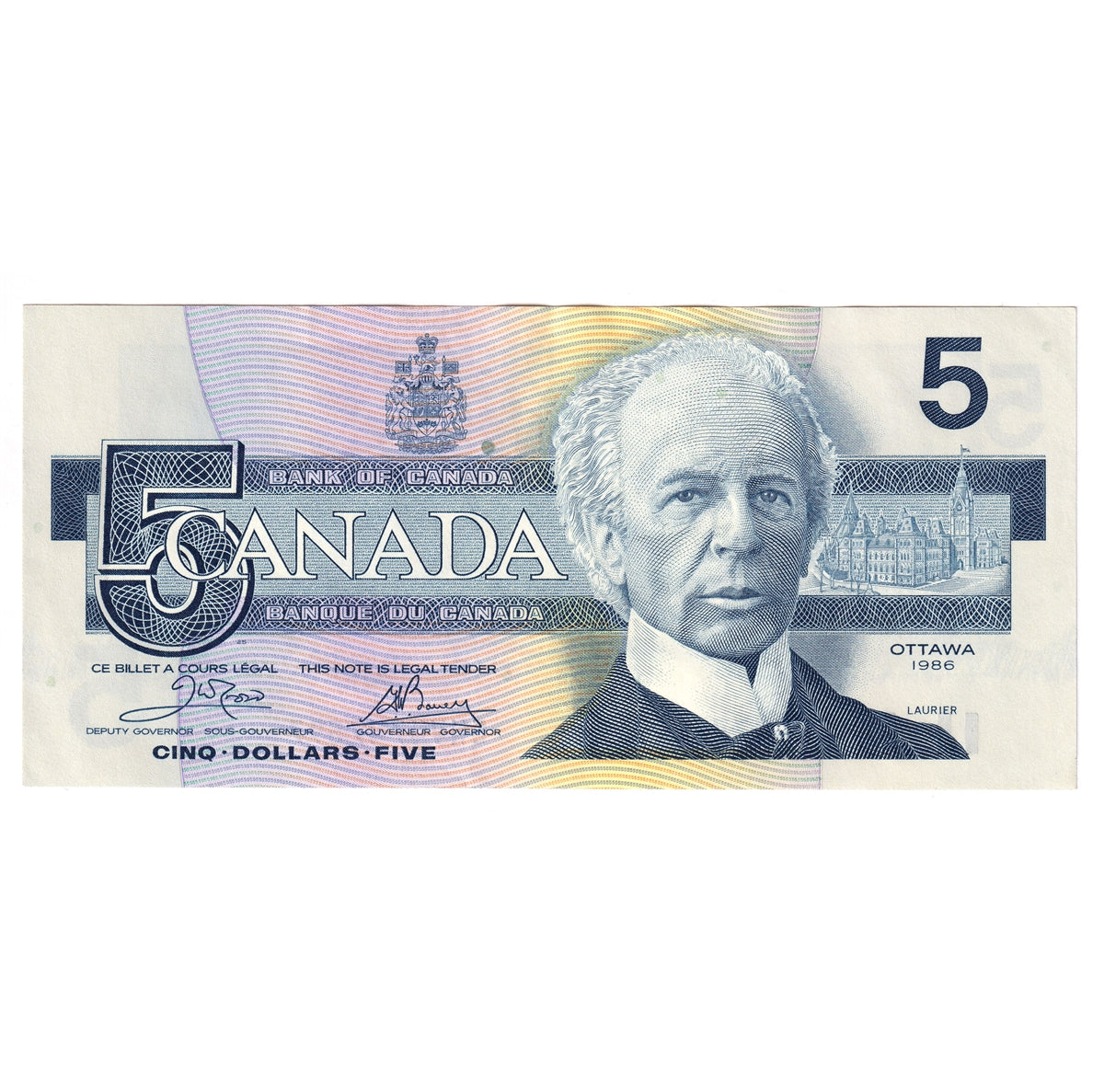 BC-56a 1986 Canada $5 Crow-Bouey, ENV, AU