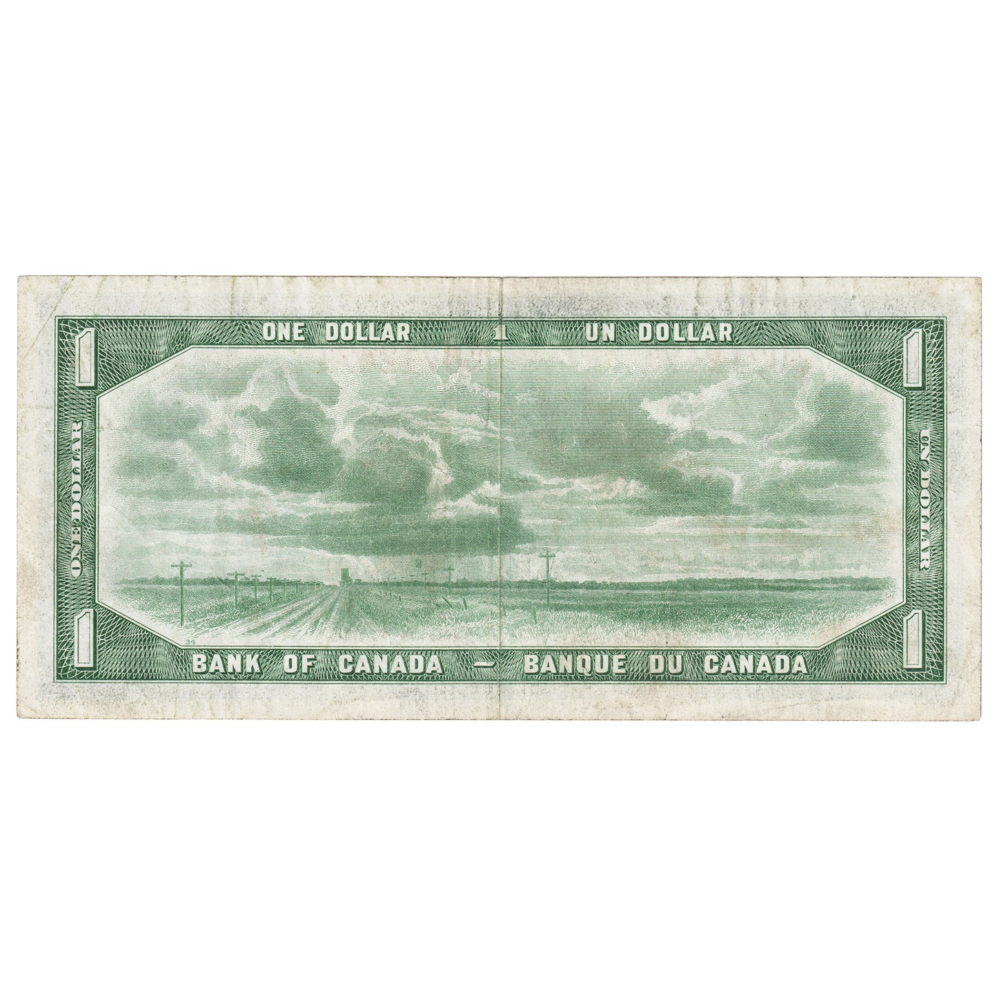 BC-29b 1954 Canada $1 Beattie-Coyne, Devil's Face, T/A, VF-EF (VF30)