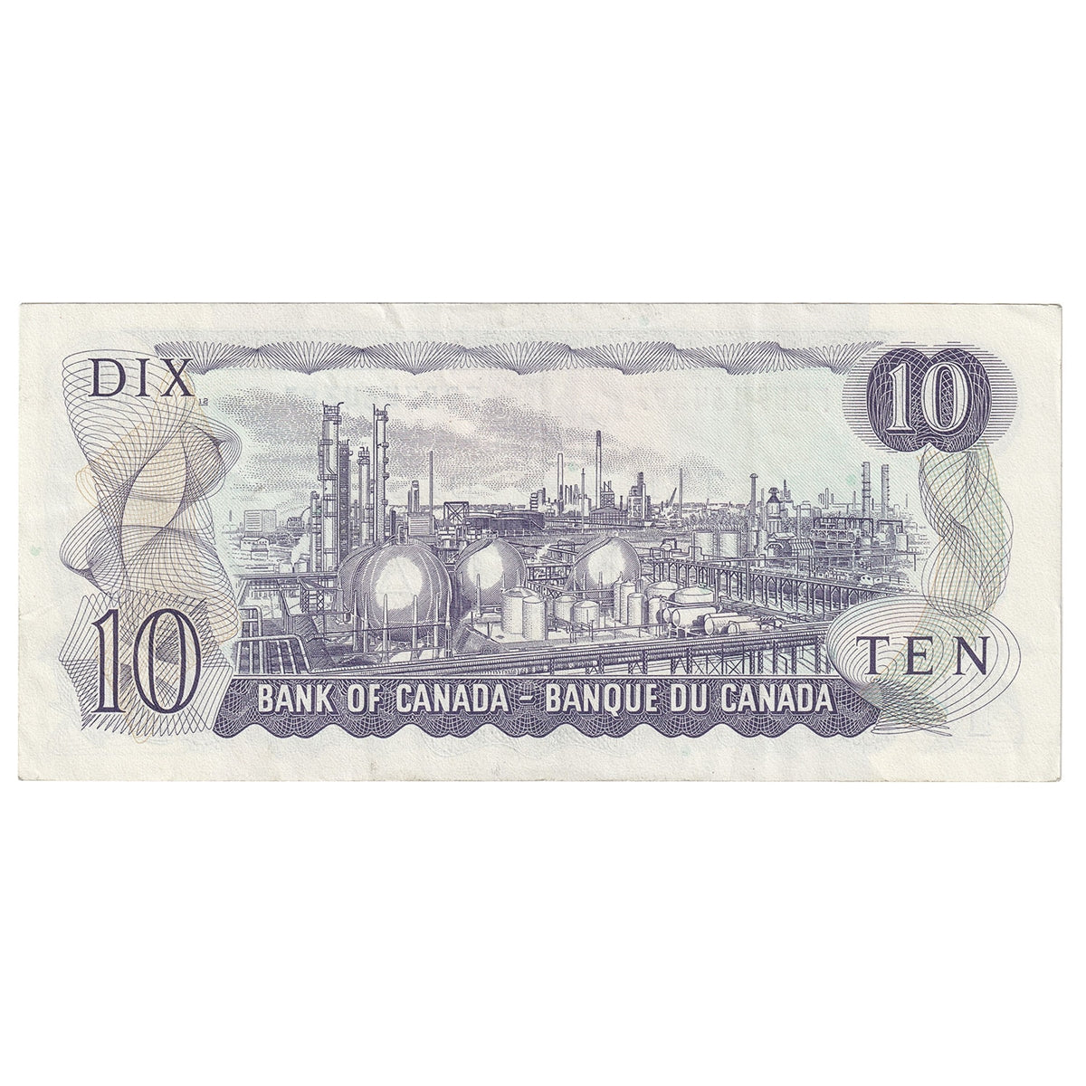 BC-49e 1971 Canada $10 Thiessen-Crown, FDD, CIRC