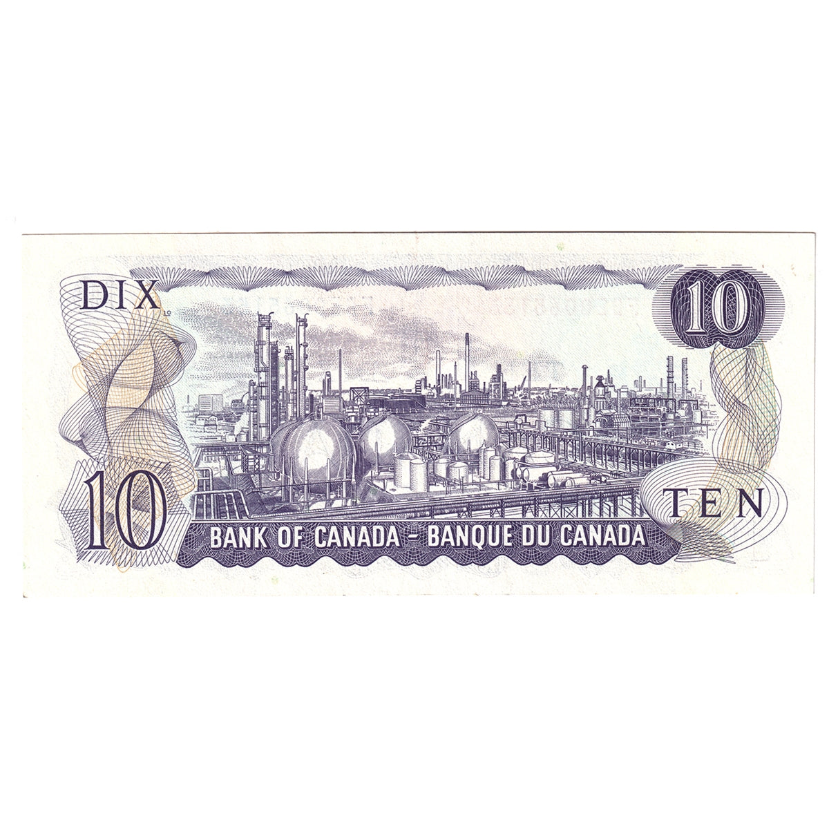 BC-49e 1971 Canada $10 Thiessen-Crow, FDE, Almost Uncirculated (AU50)