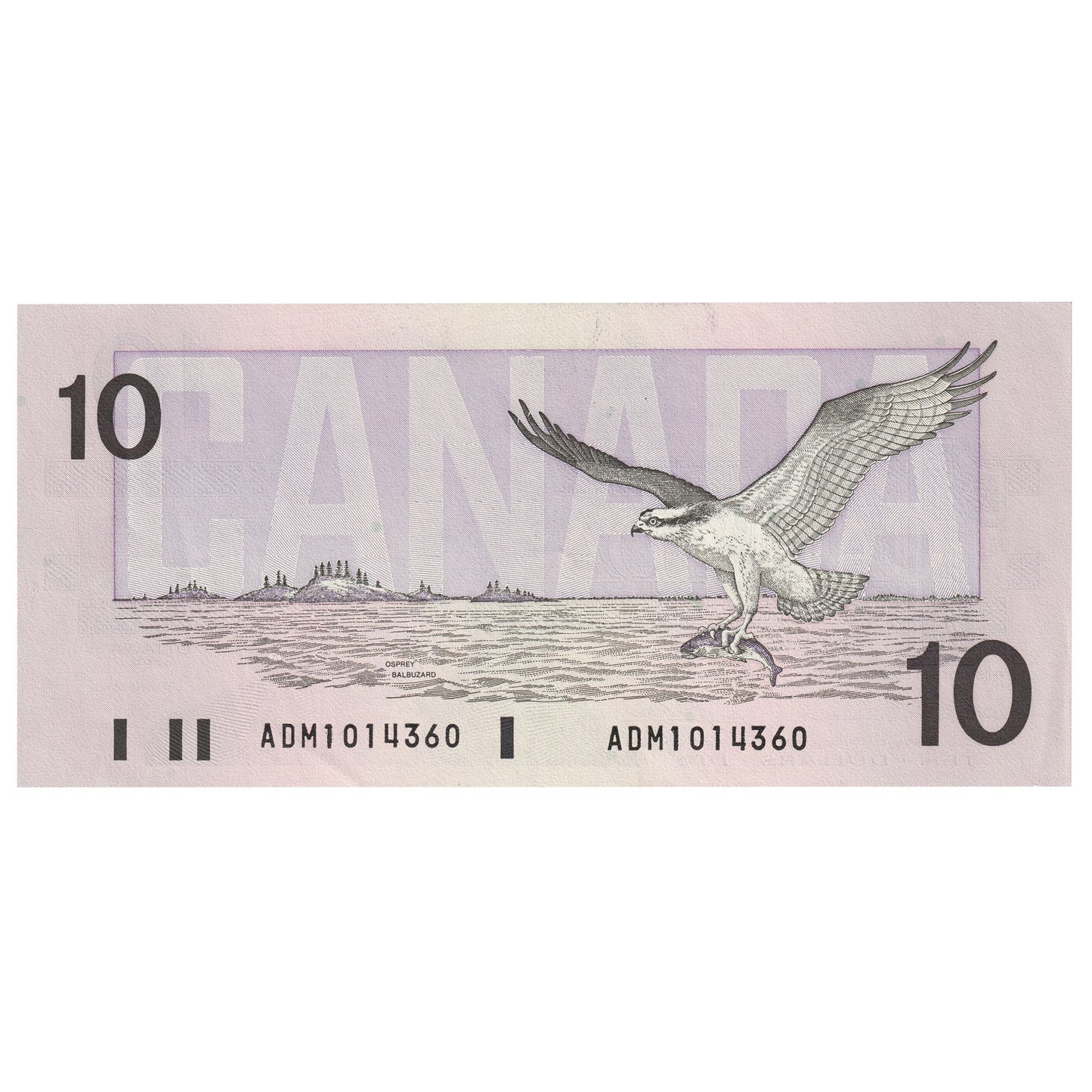 BC-57a 1989 Canada $10 Thiessen-Crow, ADM, AU-UNC