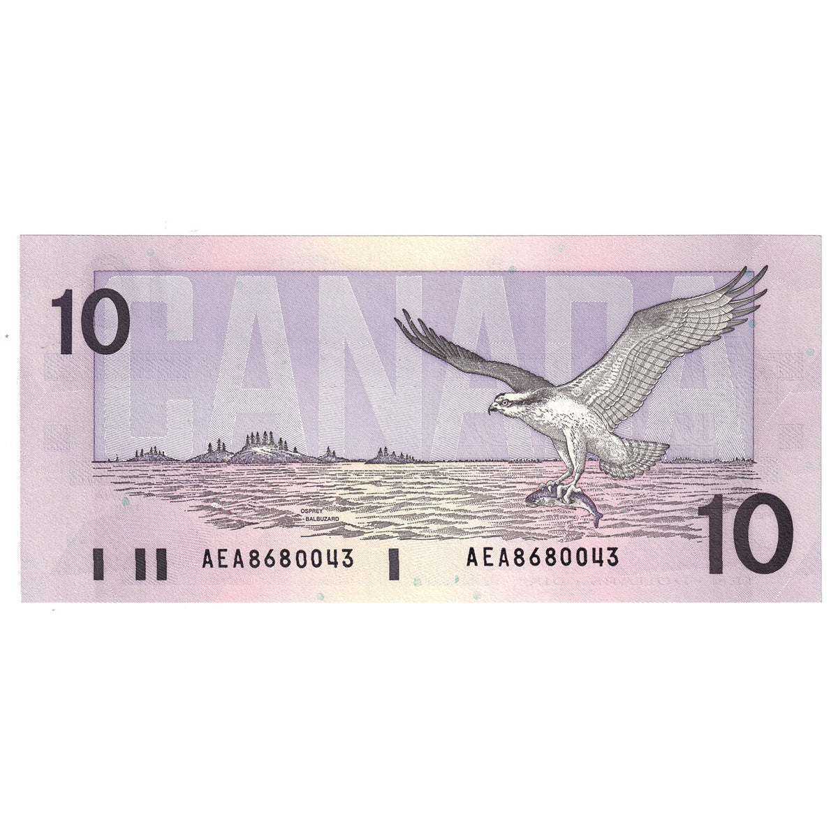 BC-57a 1989 Canada $10 Thiessen-Crow, AEA, CUNC