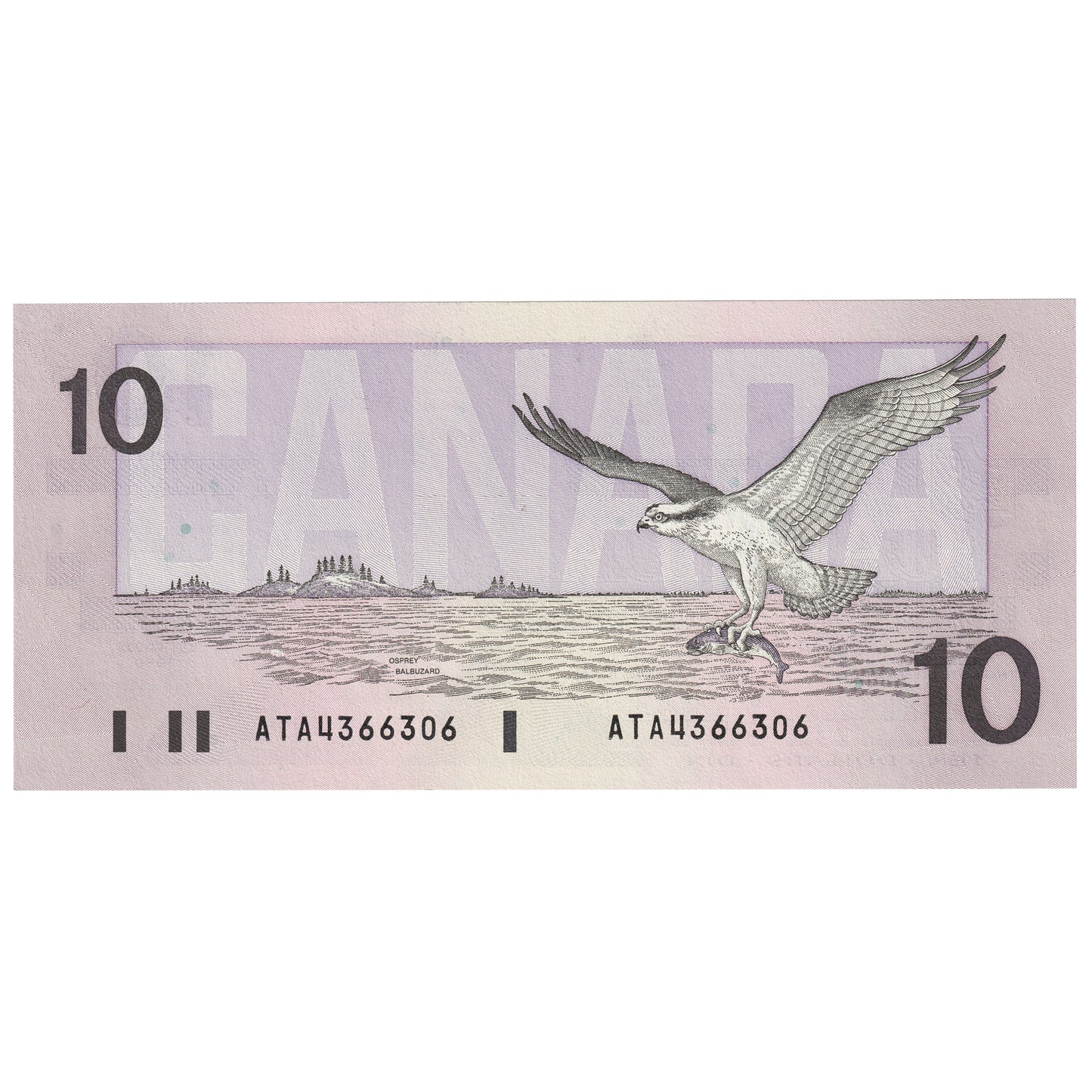 BC-57a 1989 Canada $10 Thiessen-Crow, ATA, UNC