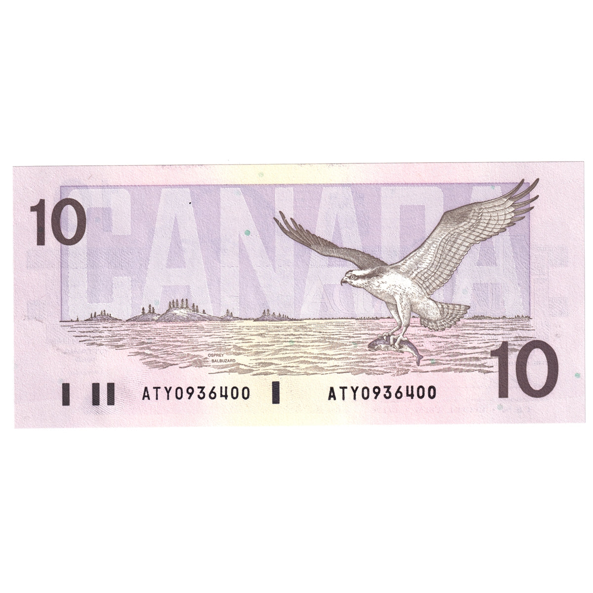 BC-57a 1989 Canada $10 Thiessen-Crow, ATY, CUNC