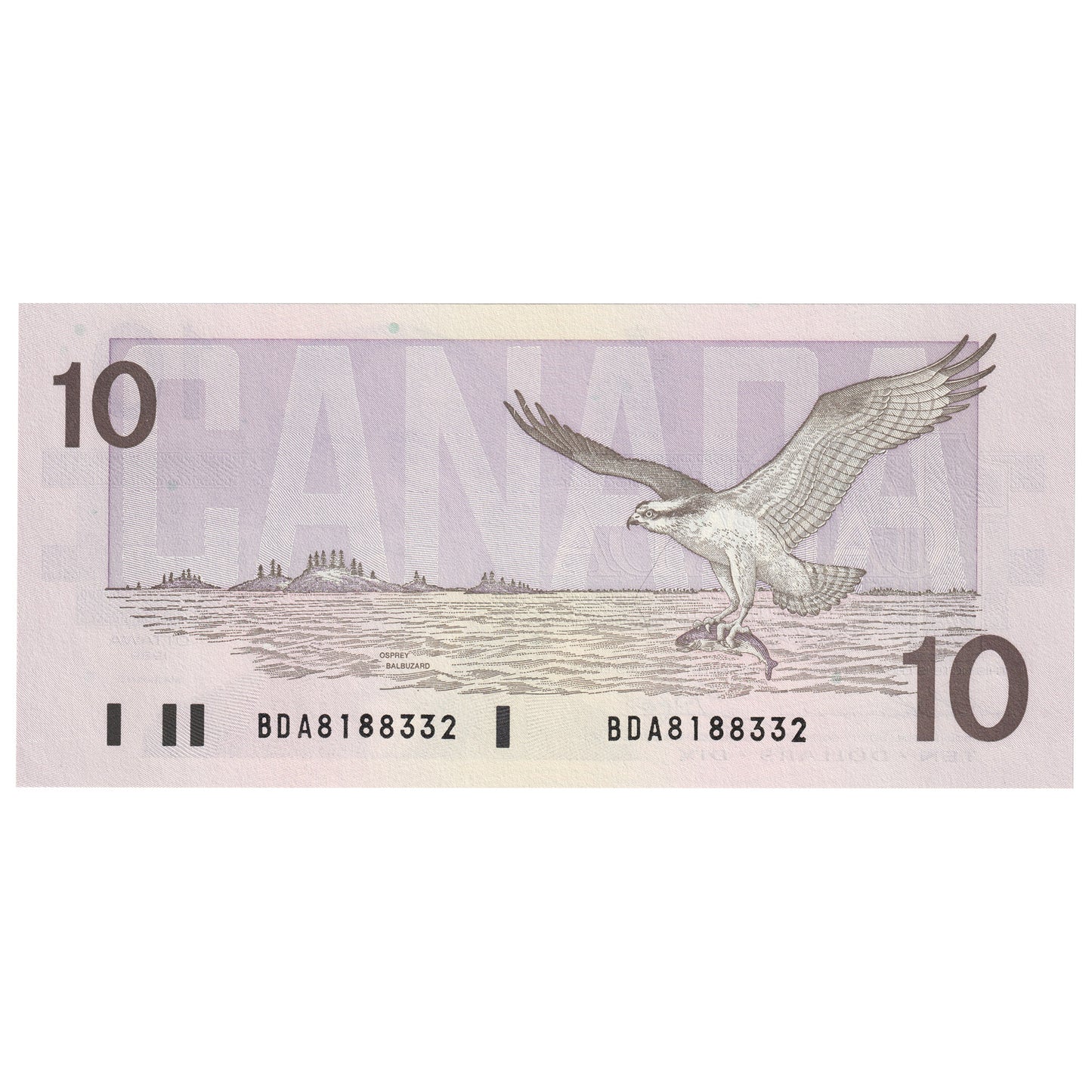 BC-57a 1989 Canada $10 Thiessen-Crow, BDA, AU-UNC
